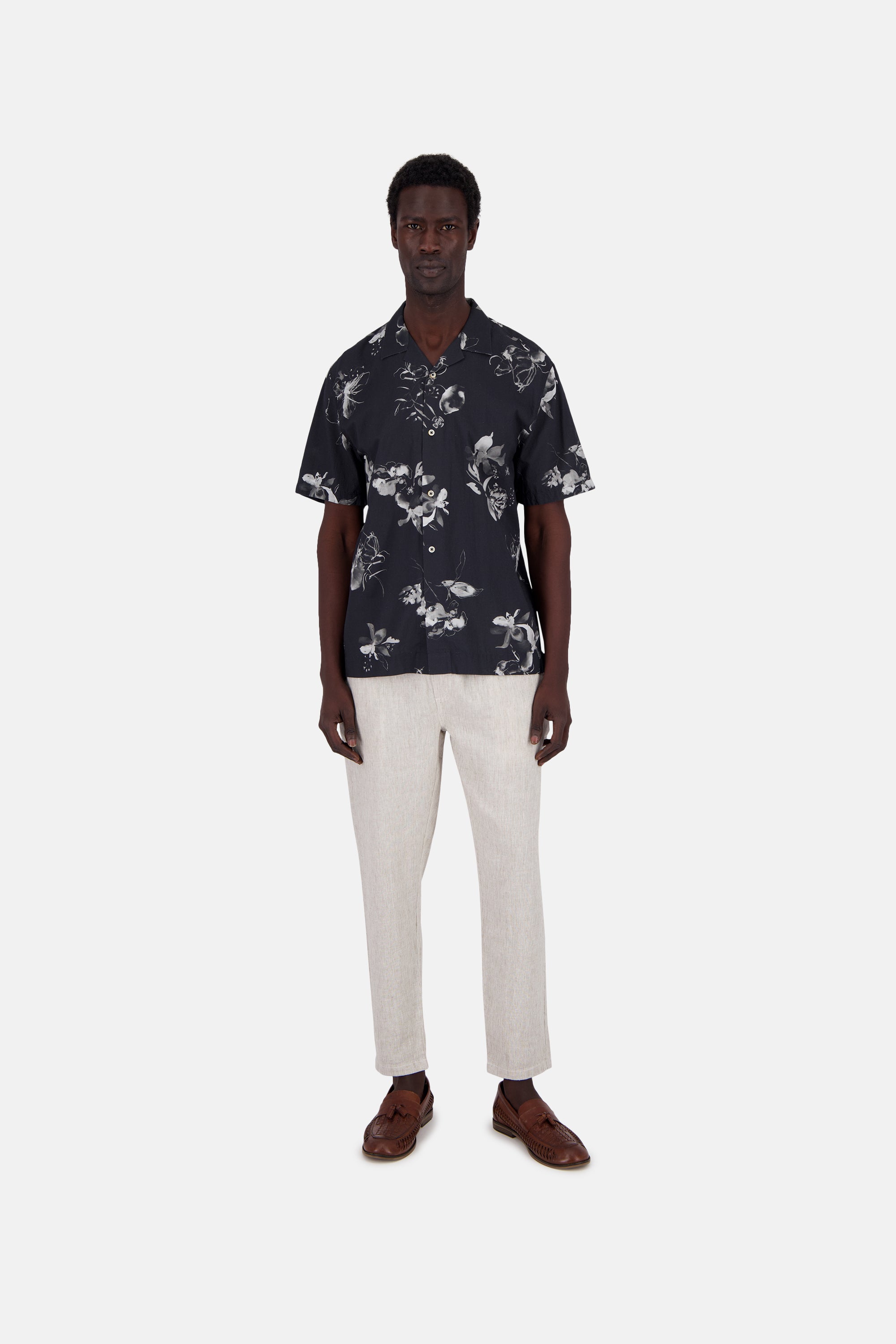 Shirt-Printed in Smoke Black Chemises Colours and Sons