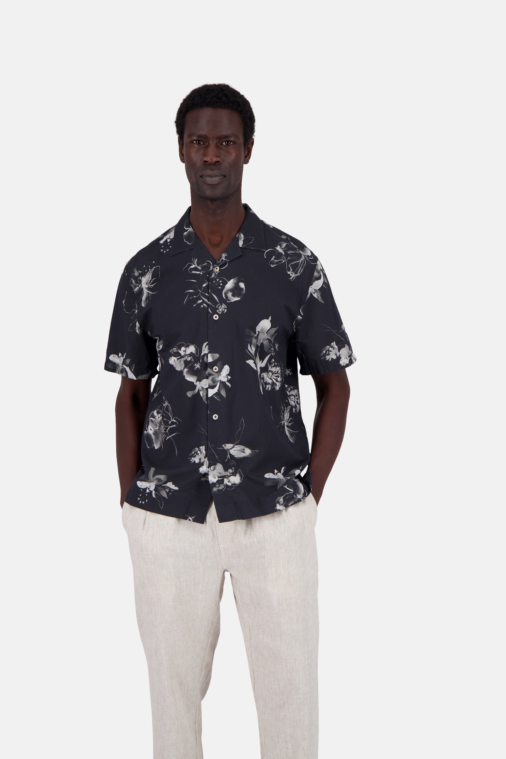 Shirt-Printed in Smoke Black Chemises Colours and Sons