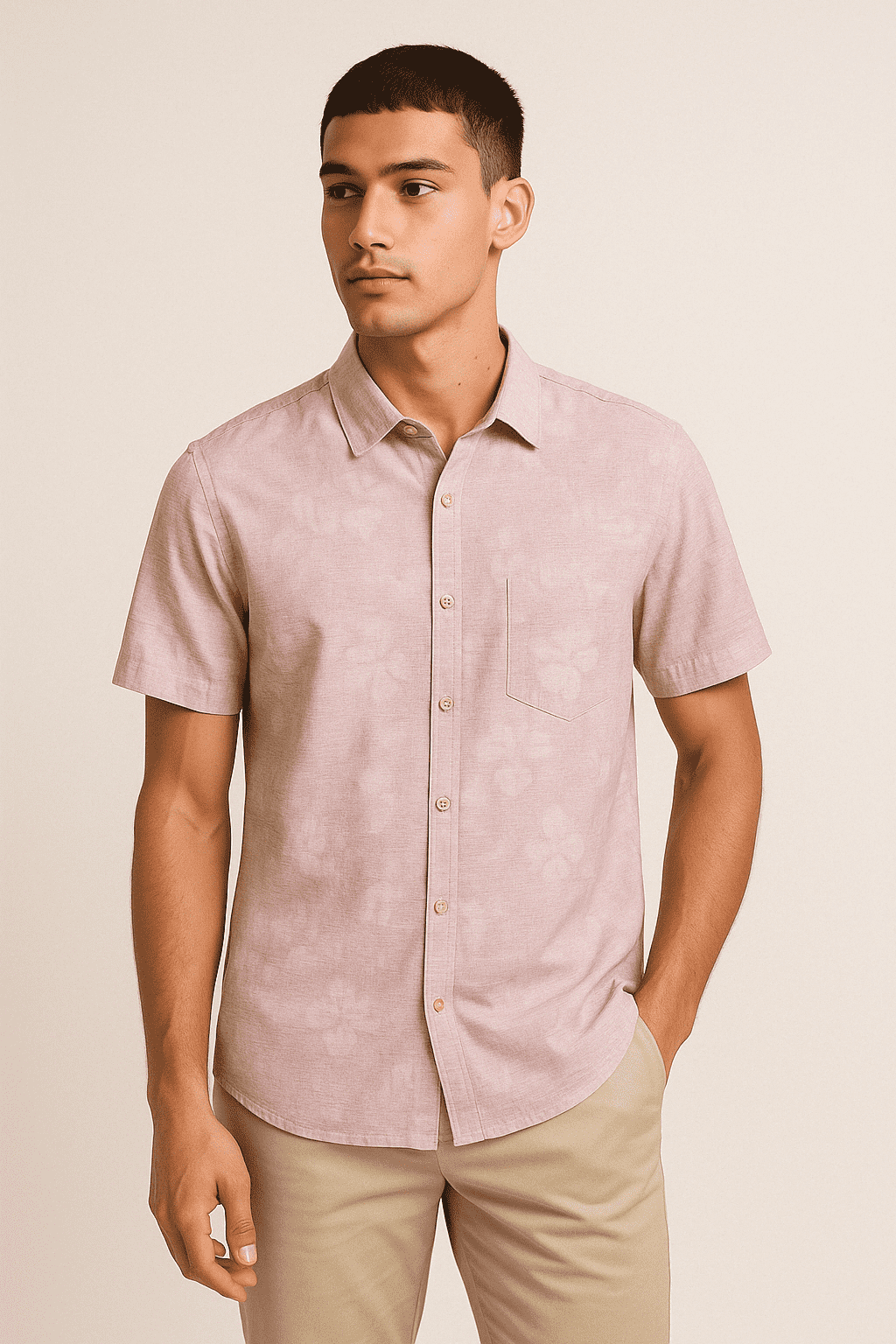 Shirt-Jacquard Flowers in Blurred Orchids Chemises Colours and Sons