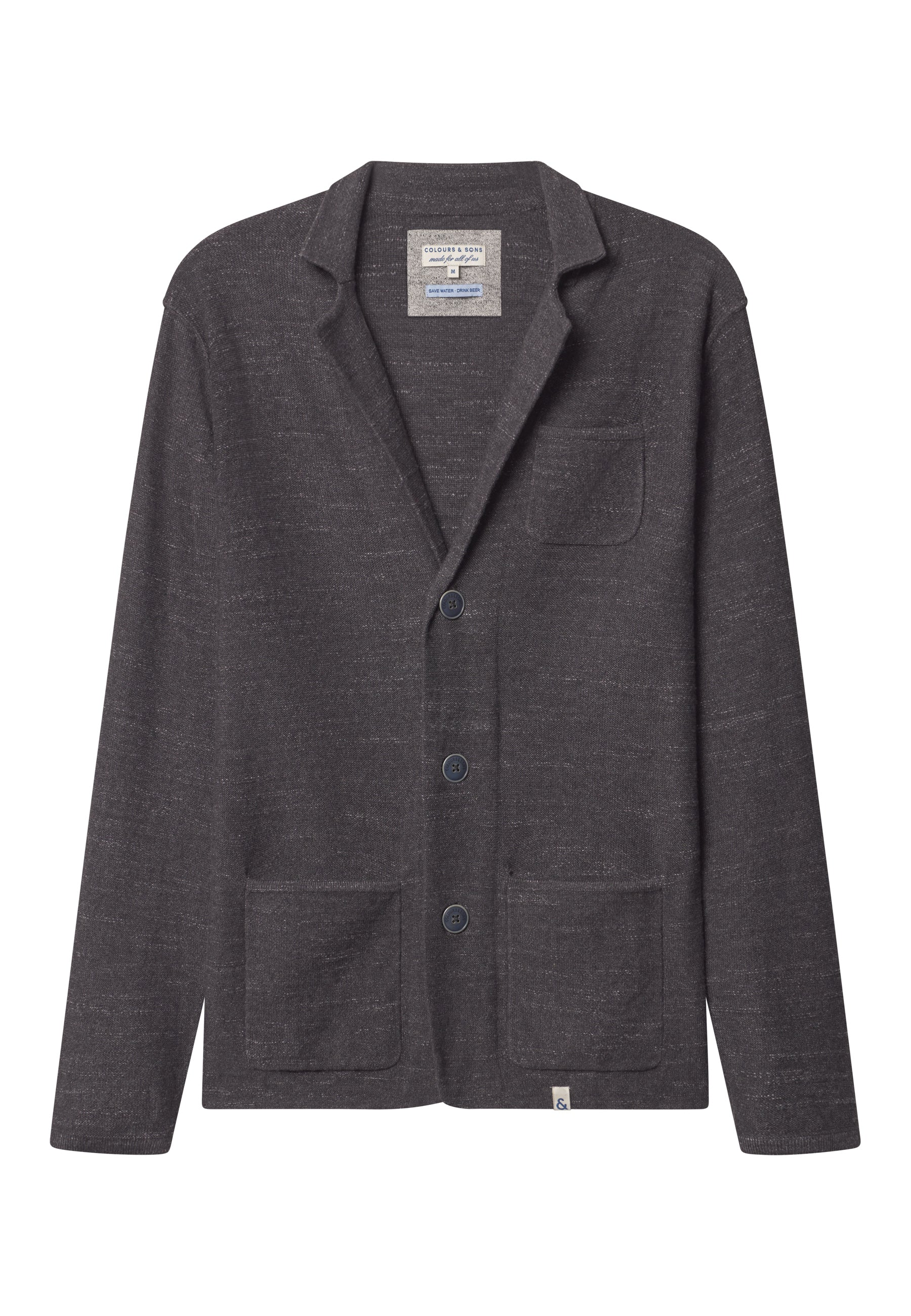 Blazer Slub in Anthracite Vestes Colours and Sons