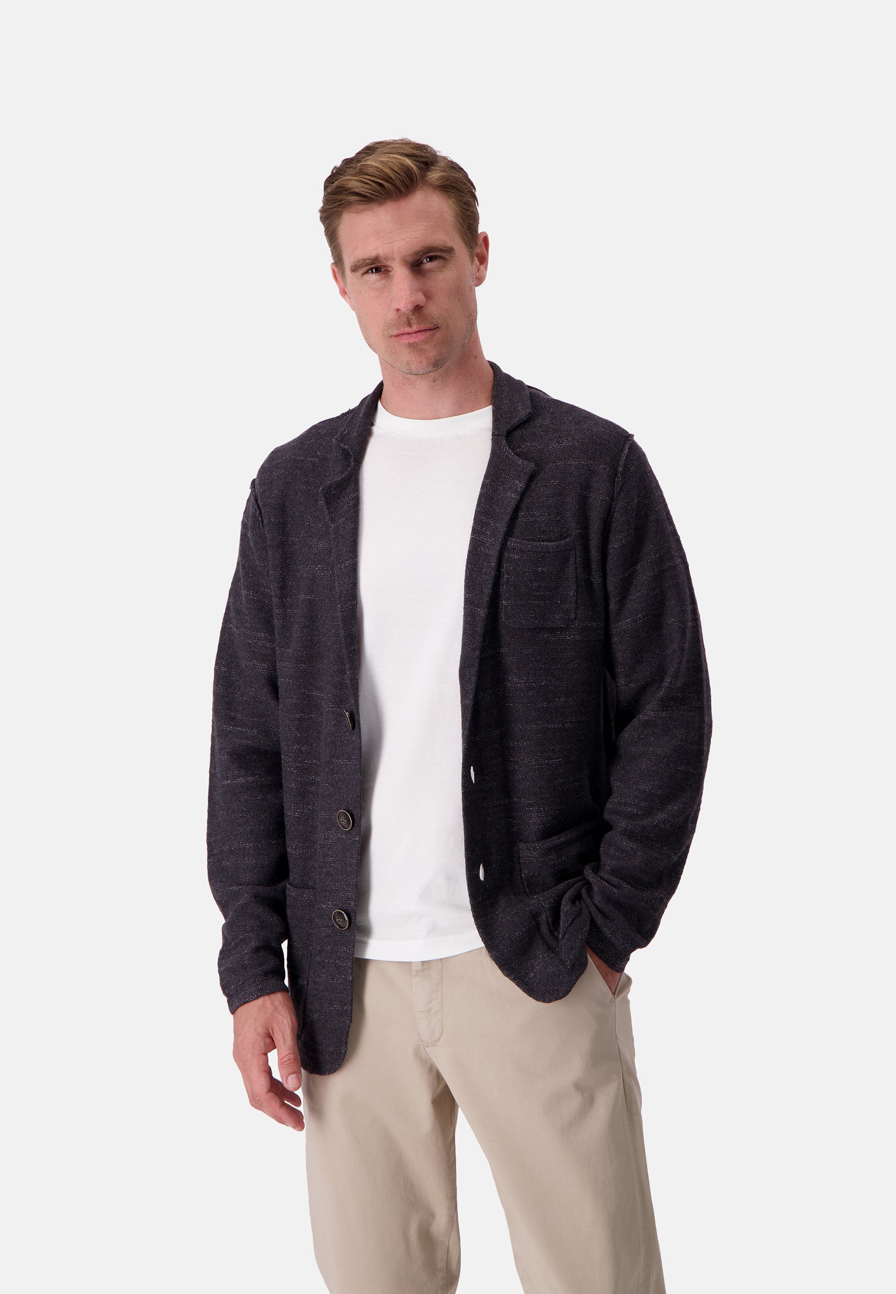 Blazer Slub in Anthracite Vestes Colours and Sons