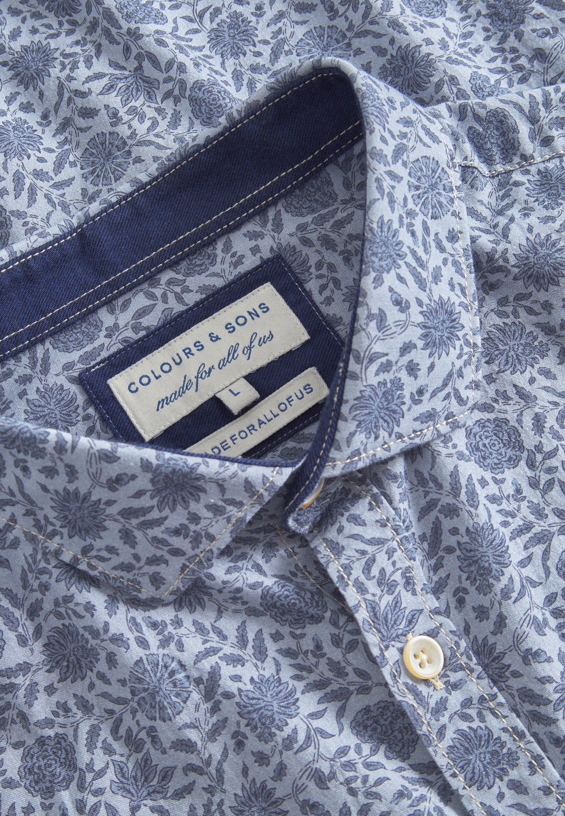 Chemise Printed in Horizon Flowers Chemises Colours and Sons