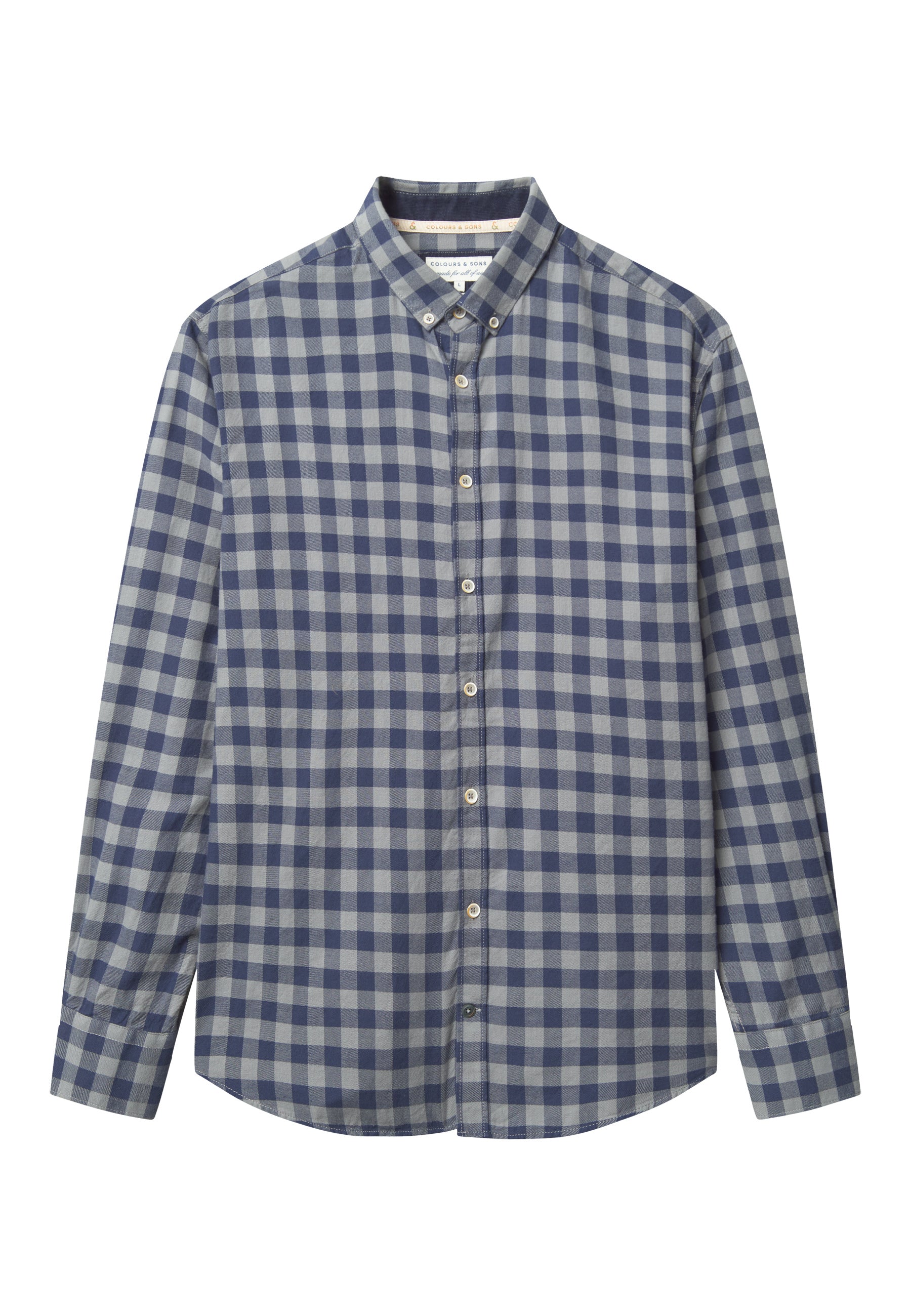 Shirt Printed in Navy Chemises Vichy Colours and Sons