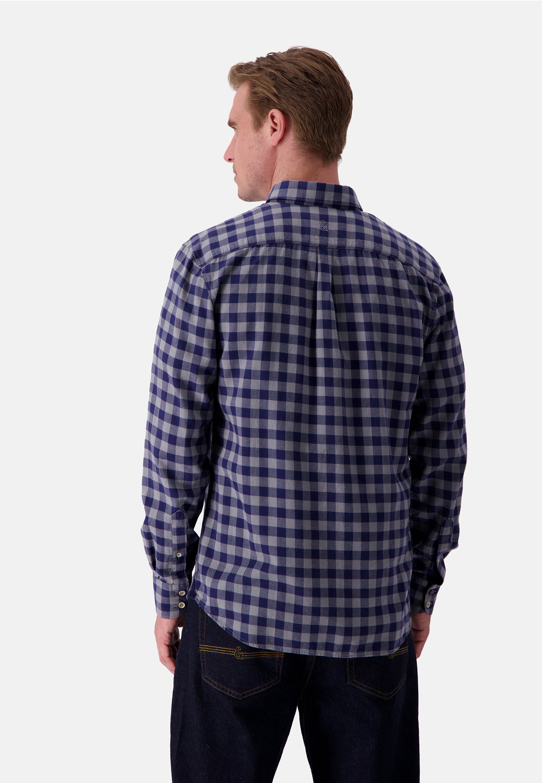 Shirt Printed in Navy Chemises Vichy Colours and Sons