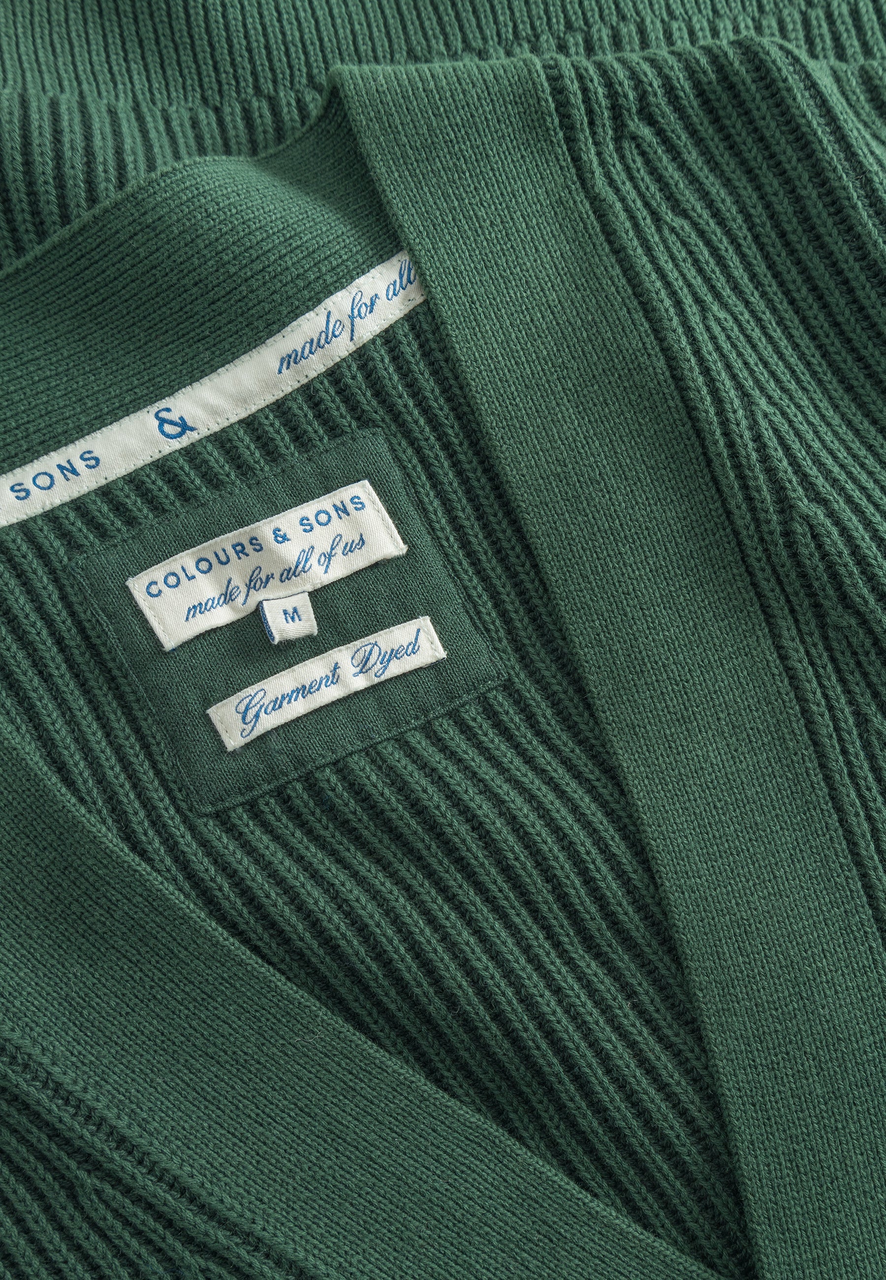Cardigan-Rib Washed in Pine Pullover Colours and Sons