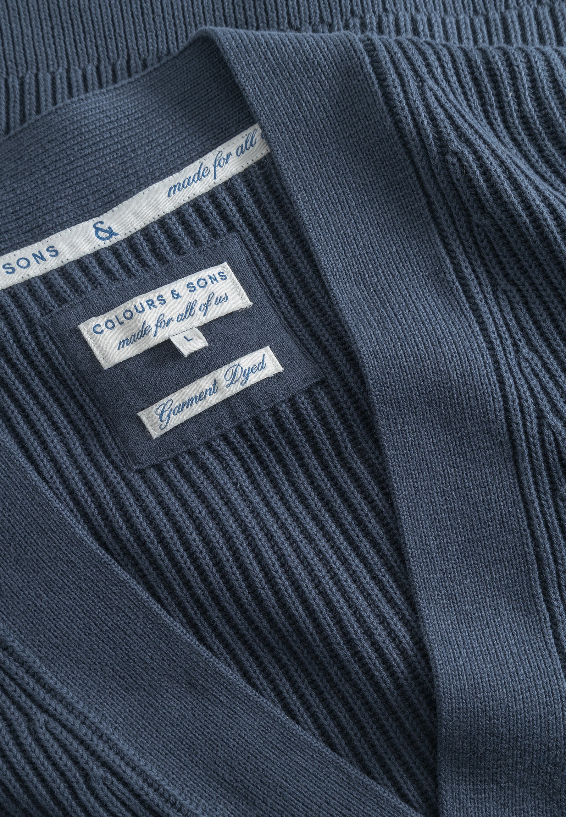 Cardigan-Rib Washed in Midnight Pull Colours and Sons