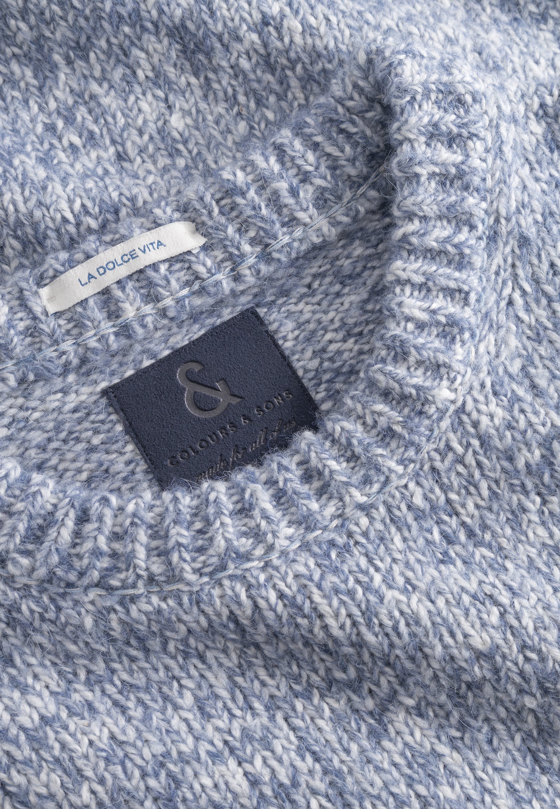 Roundneck-Marl in Stone Pullover Colours and Sons