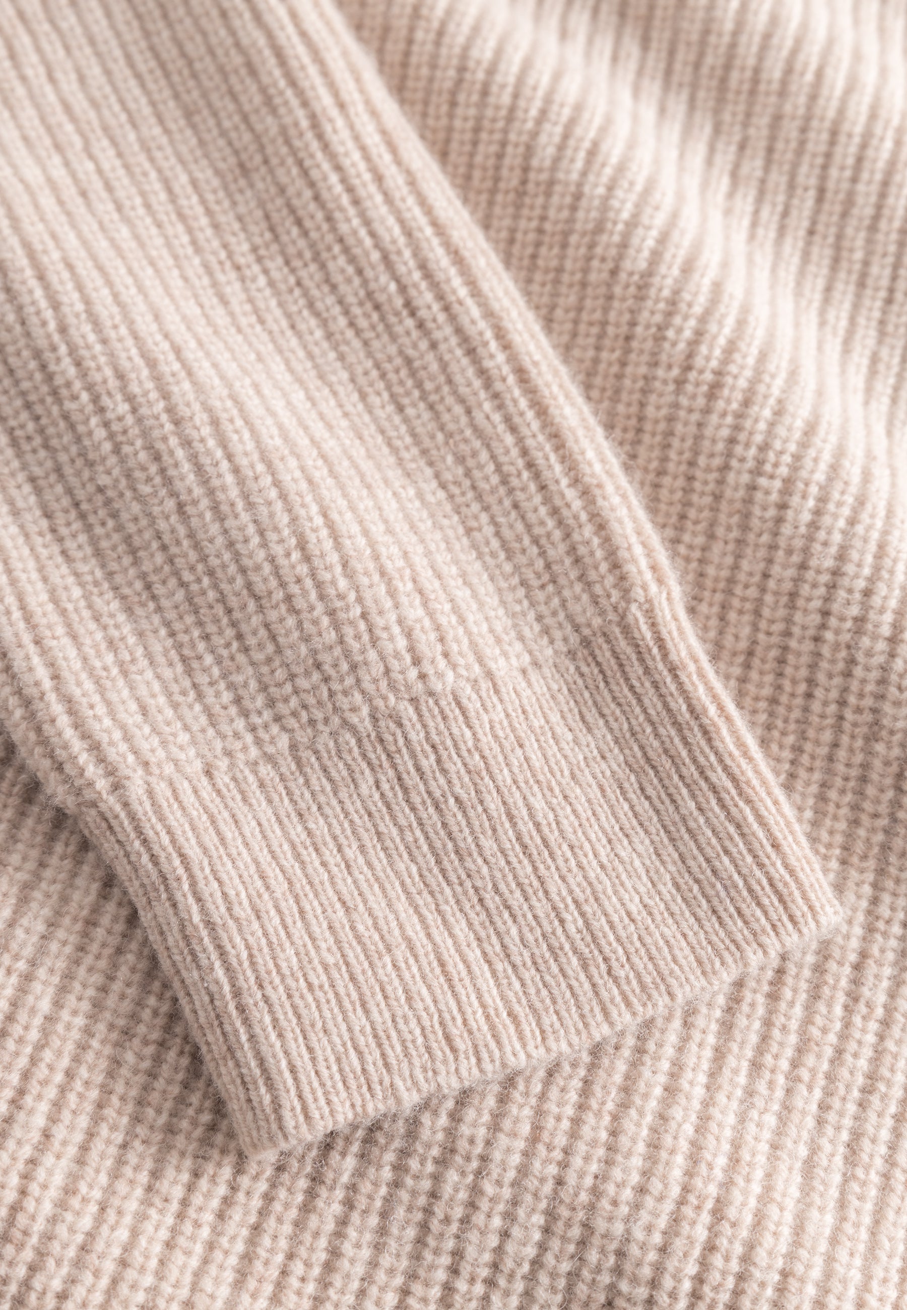 Demi-zip-Lambswool en Peanut Pull Colours and Sons