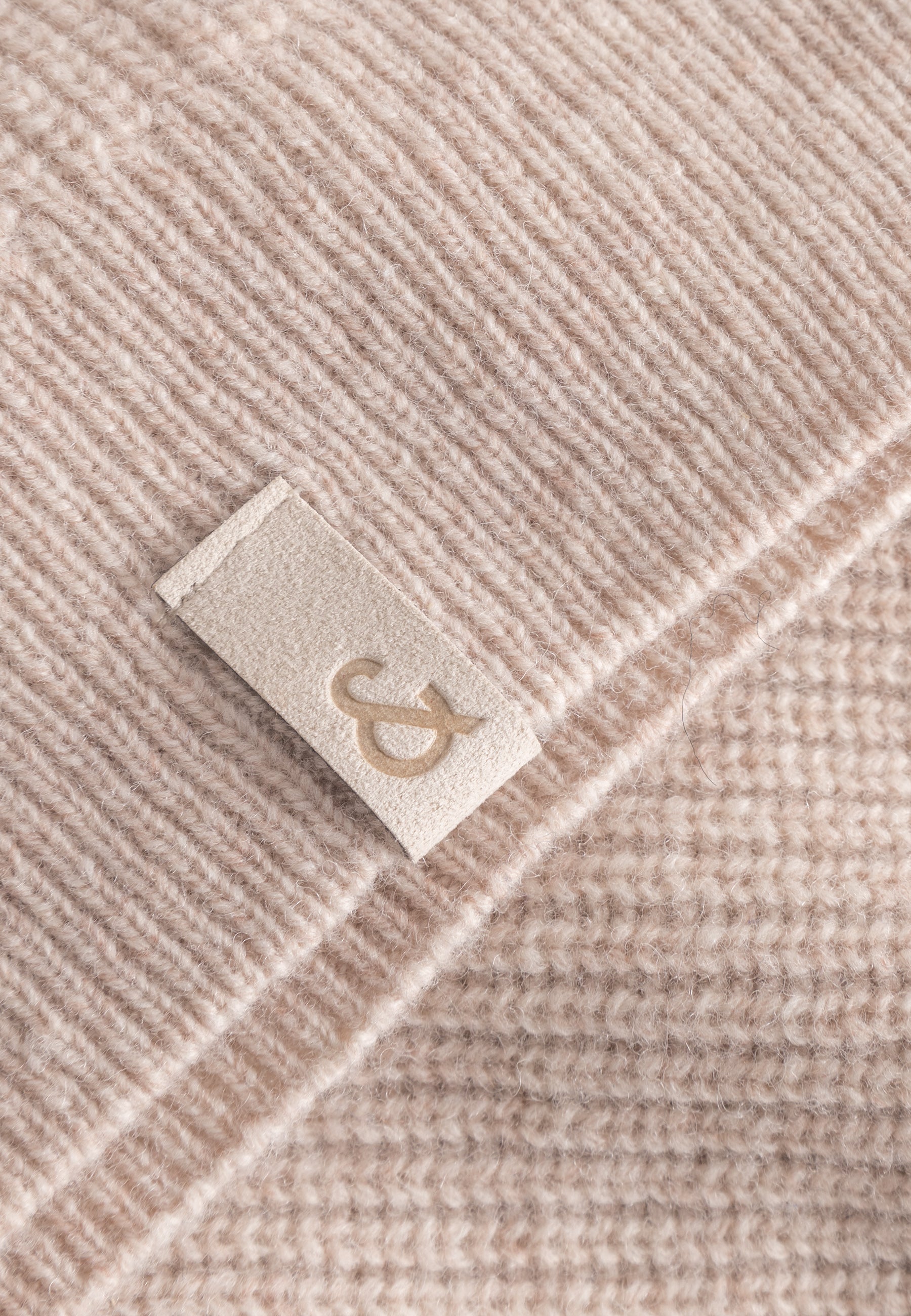 Demi-zip-Lambswool en Peanut Pull Colours and Sons