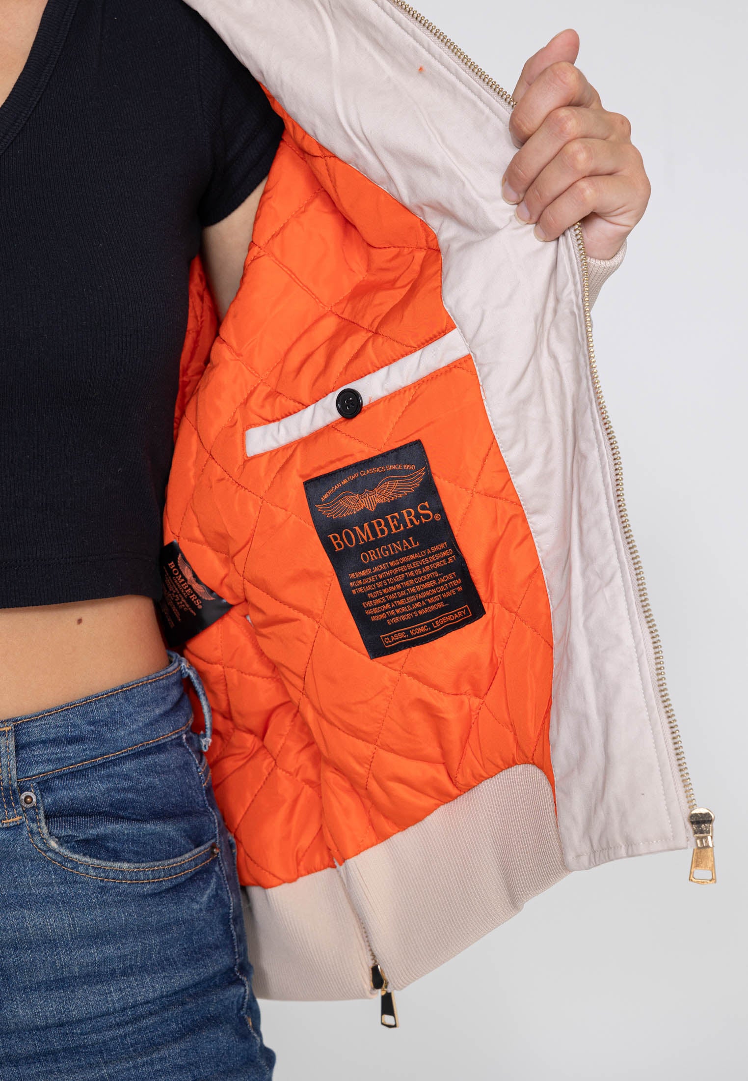 Ada W Bomber dans Vestes Cream Bombers Original