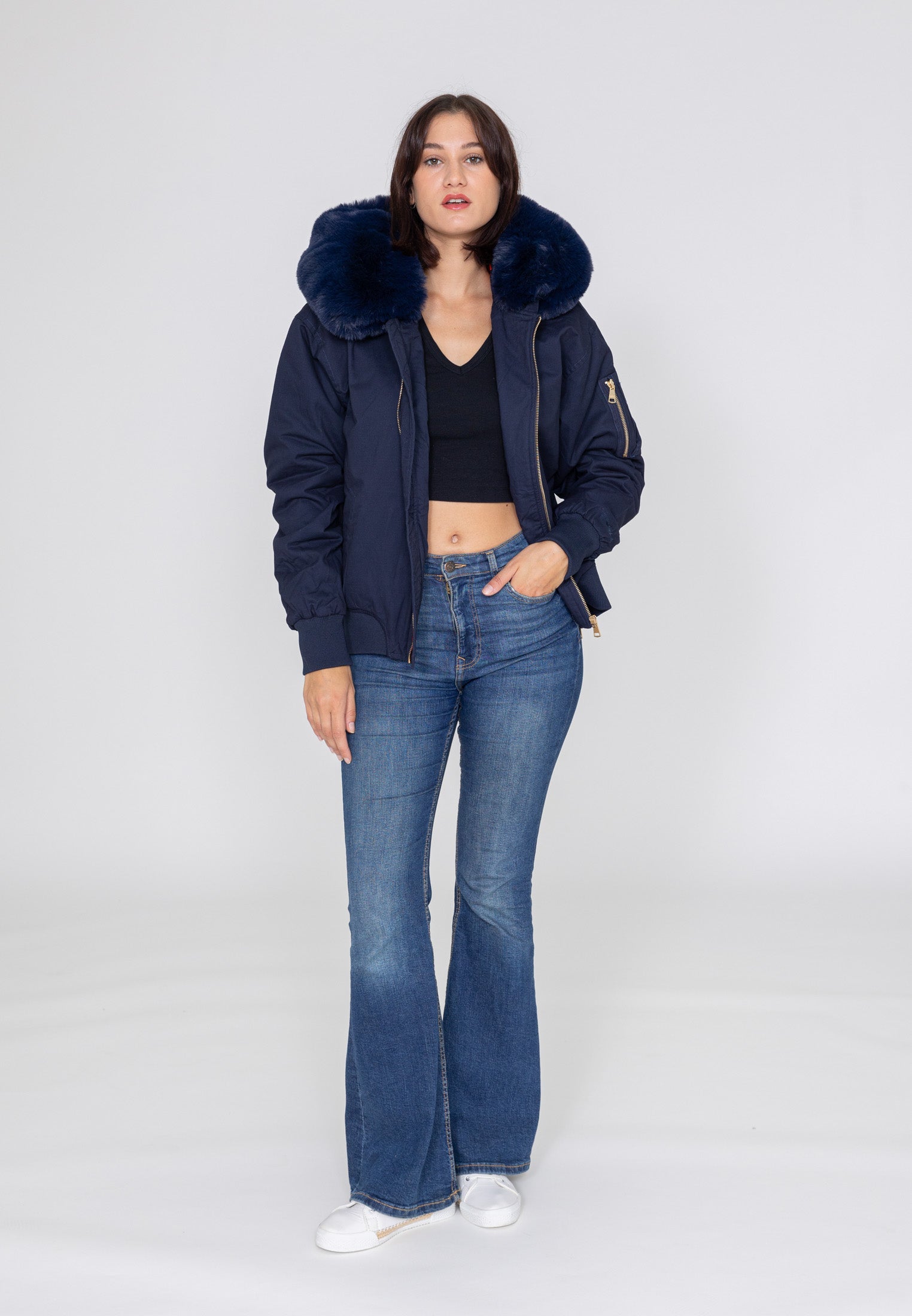 Ada W Bomber dans Vestes Navy Bombers Original