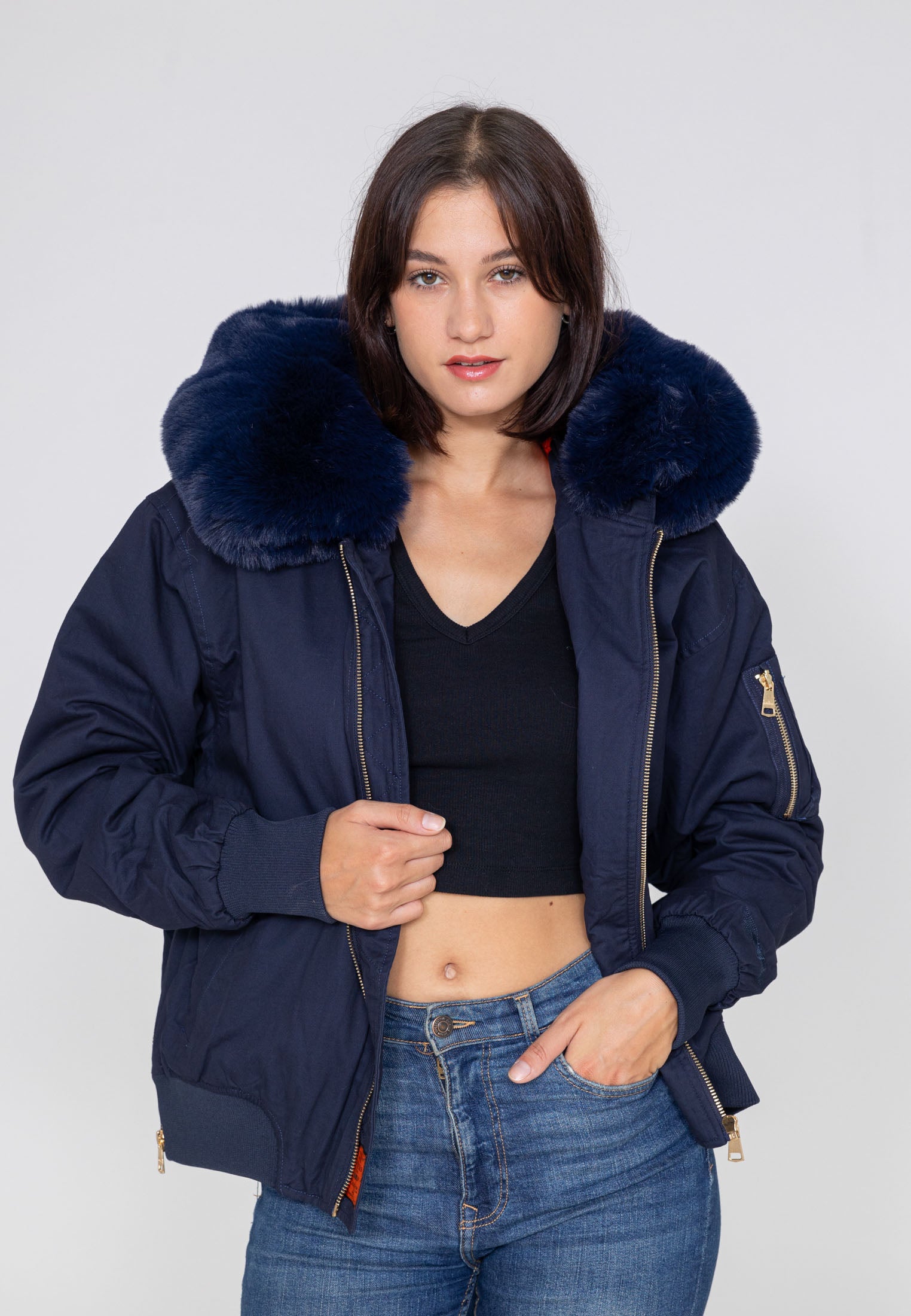 Ada W Bomber dans Vestes Navy Bombers Original