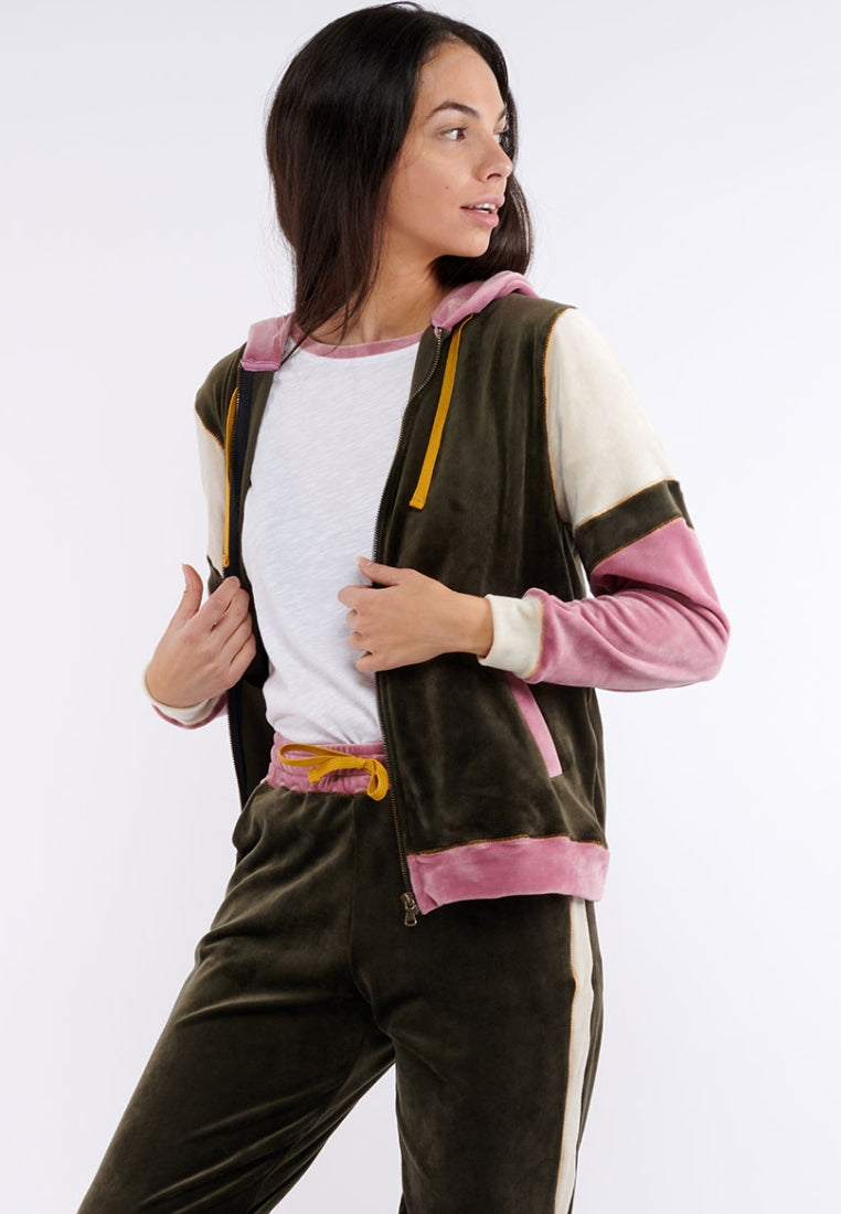 AIDEN-WILDLAKE Veste sweat kaki Vestes sweat Banana Moon
