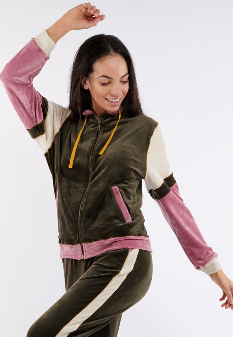 AIDEN-WILDLAKE Veste sweat kaki Vestes sweat Banana Moon