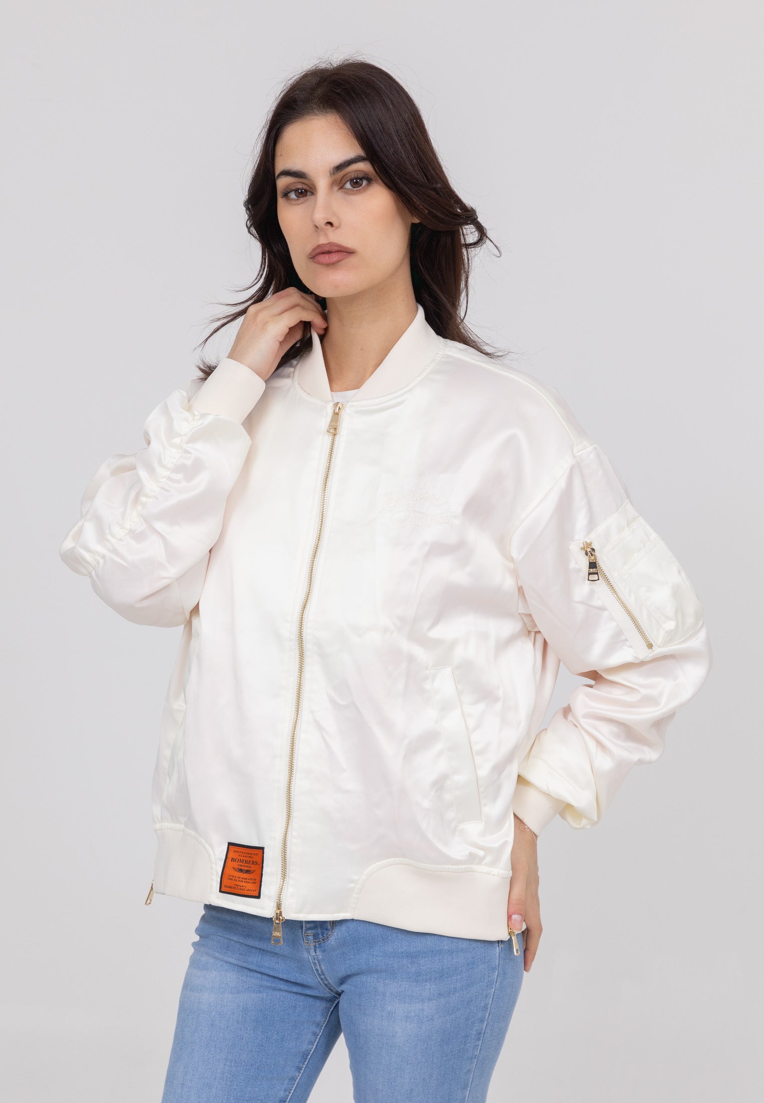 Ballerine W Bomber en Veste Crème Bombers Original