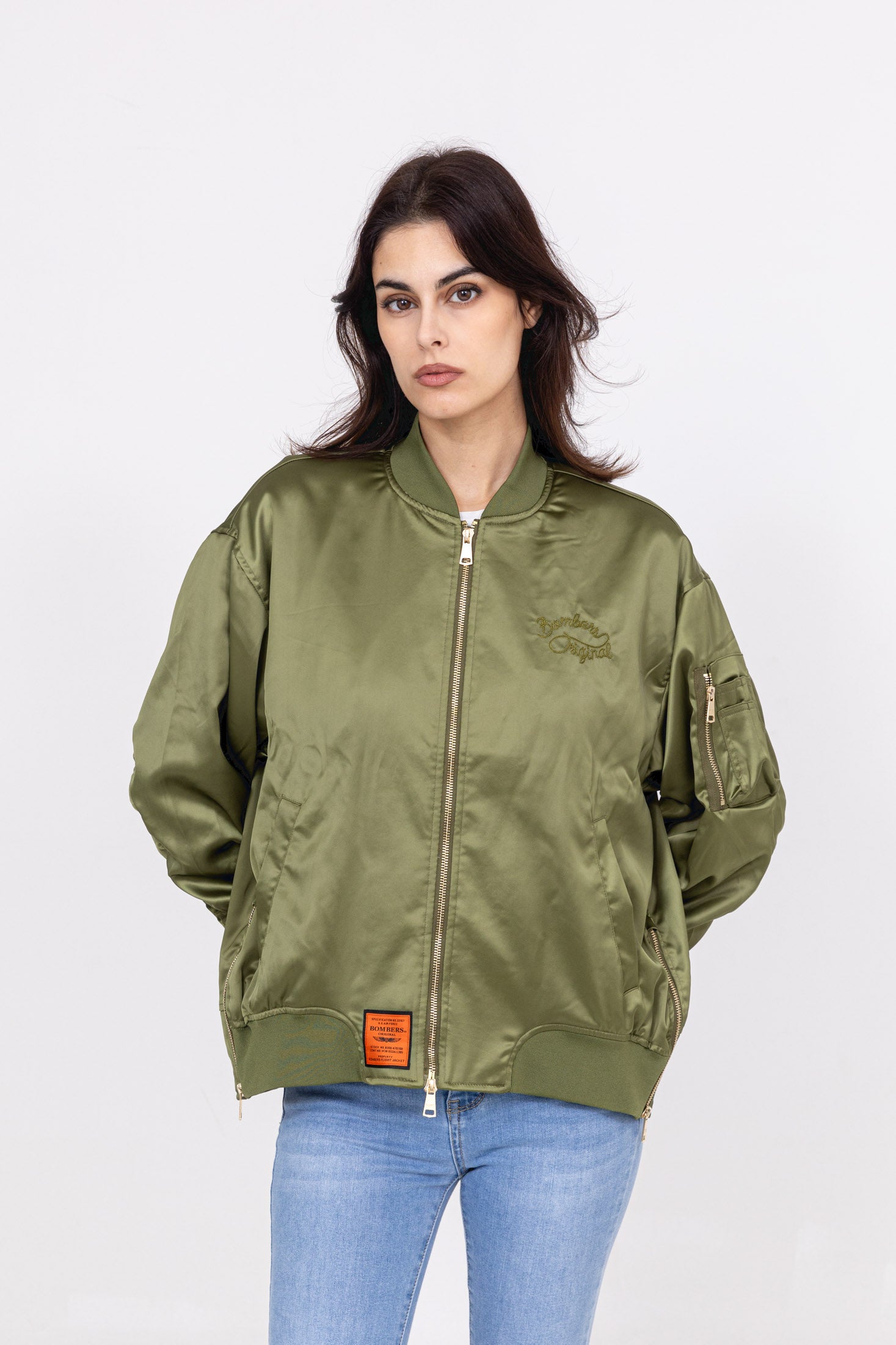 Ballerine W Bomber en Vestes Kaki Bombers Original