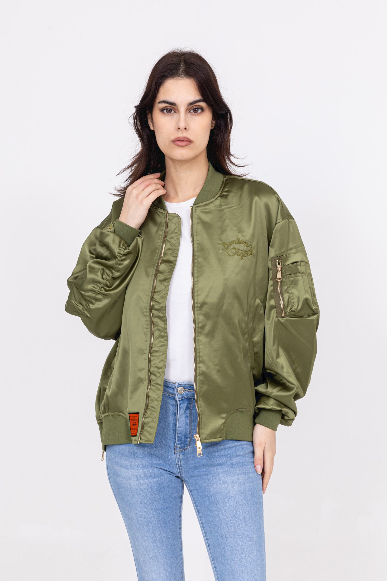 Ballerine W Bomber en Vestes Kaki Bombers Original
