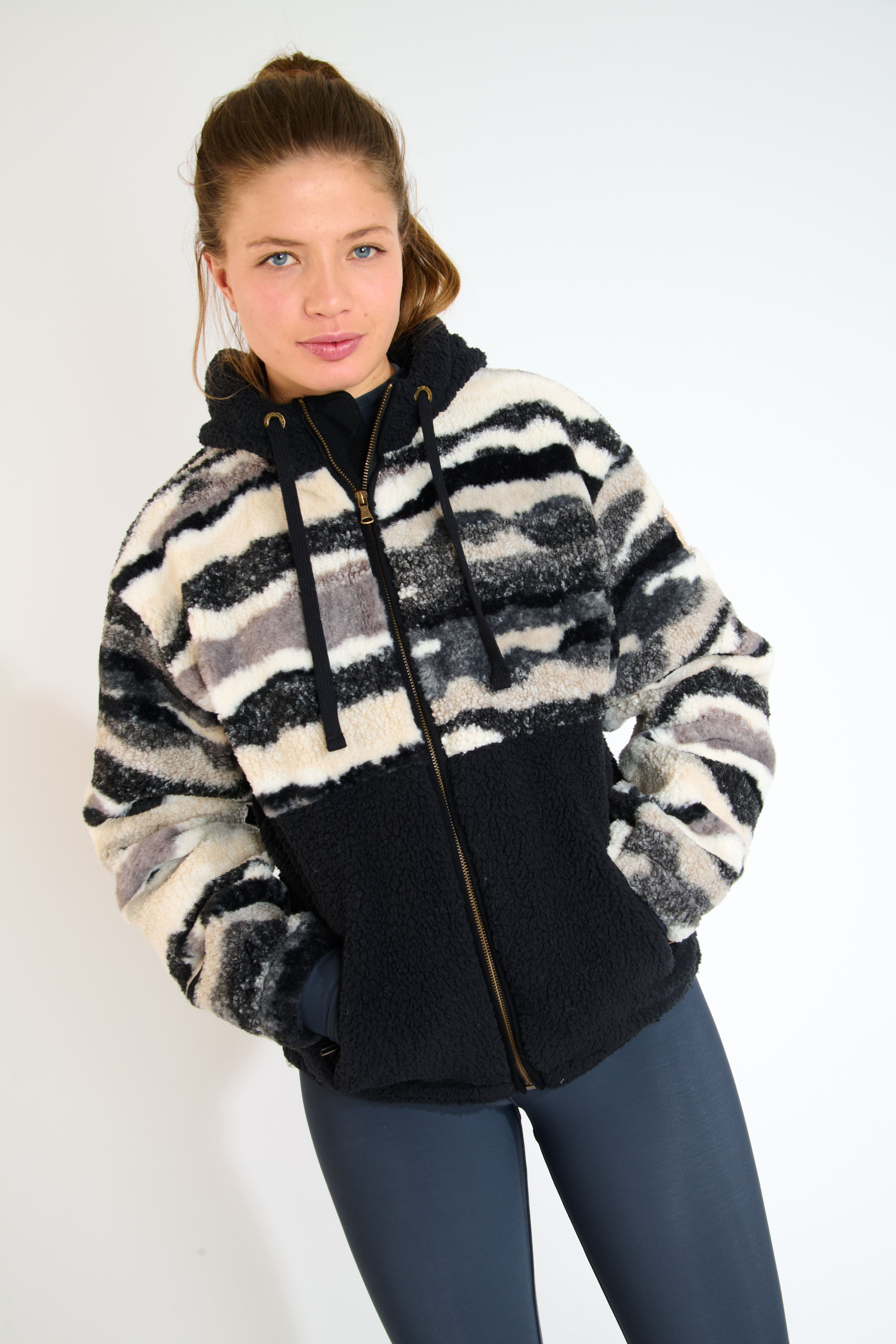 BANFF-GREENWOOD Veste polaire à Noir Vestes Banana Moon