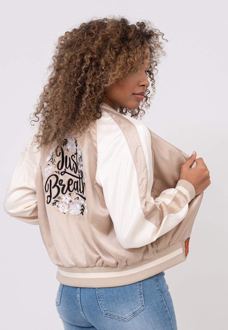 Breathe W Bombers beige Vestes Bombers Original