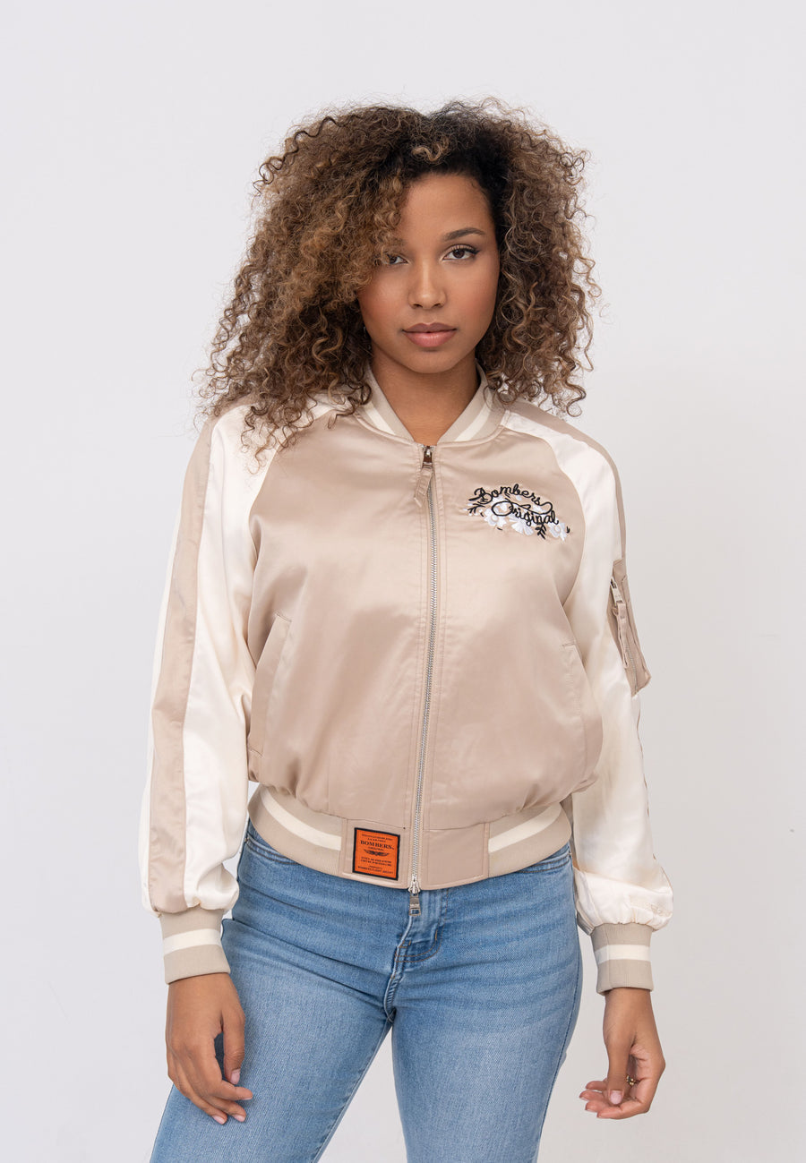 Breathe W Bombers beige Vestes Bombers Original