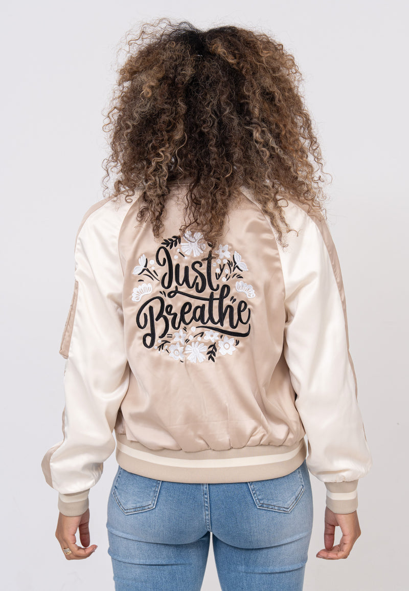 Breathe W Bombers beige Vestes Bombers Original