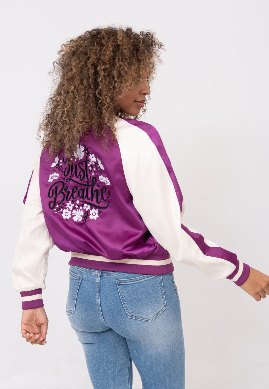 Breathe W Bombers in Purple Vestes Bombers Original