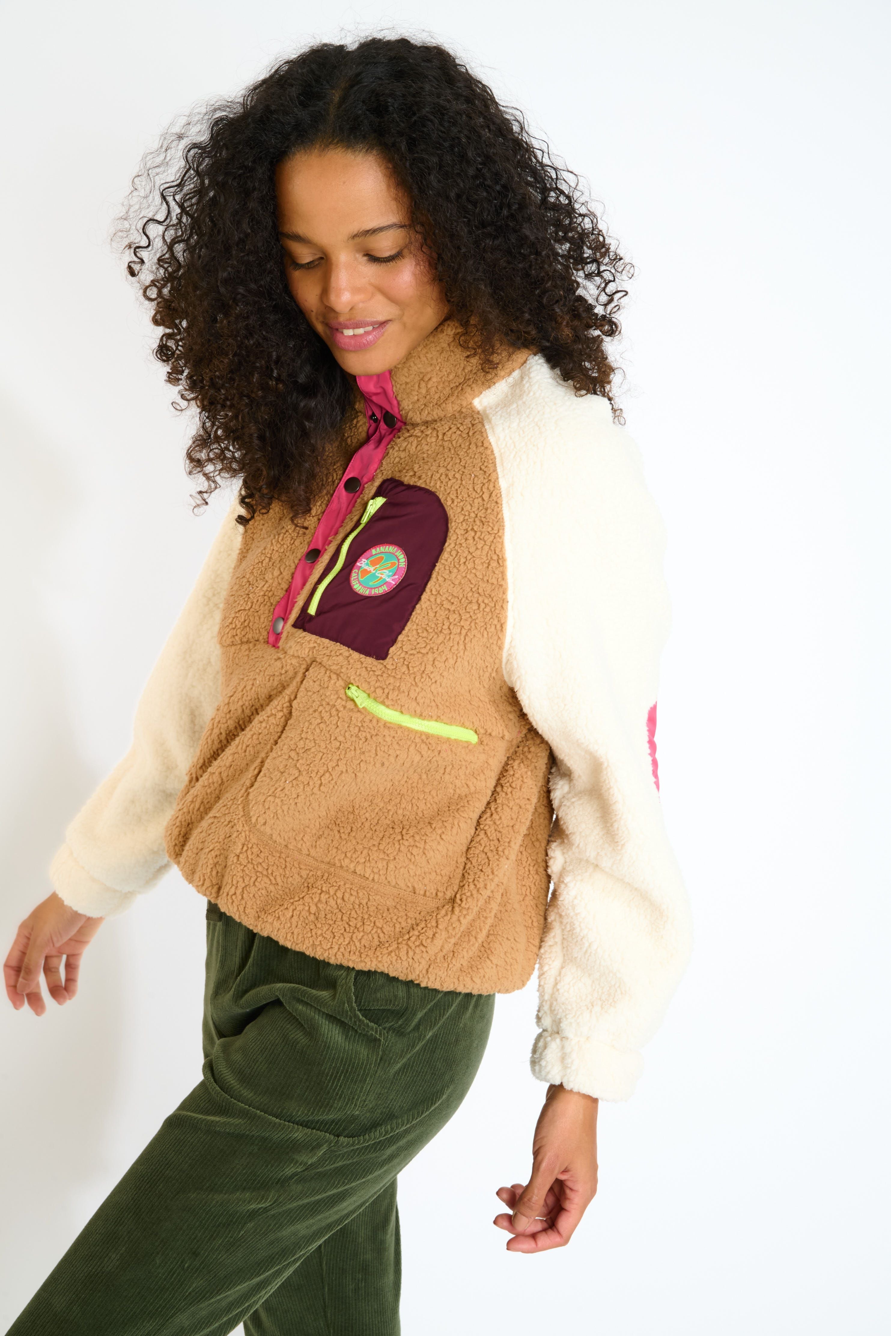 BREW-SKIWAX Sweat-shirt en camel Sweatshirts Banana Moon