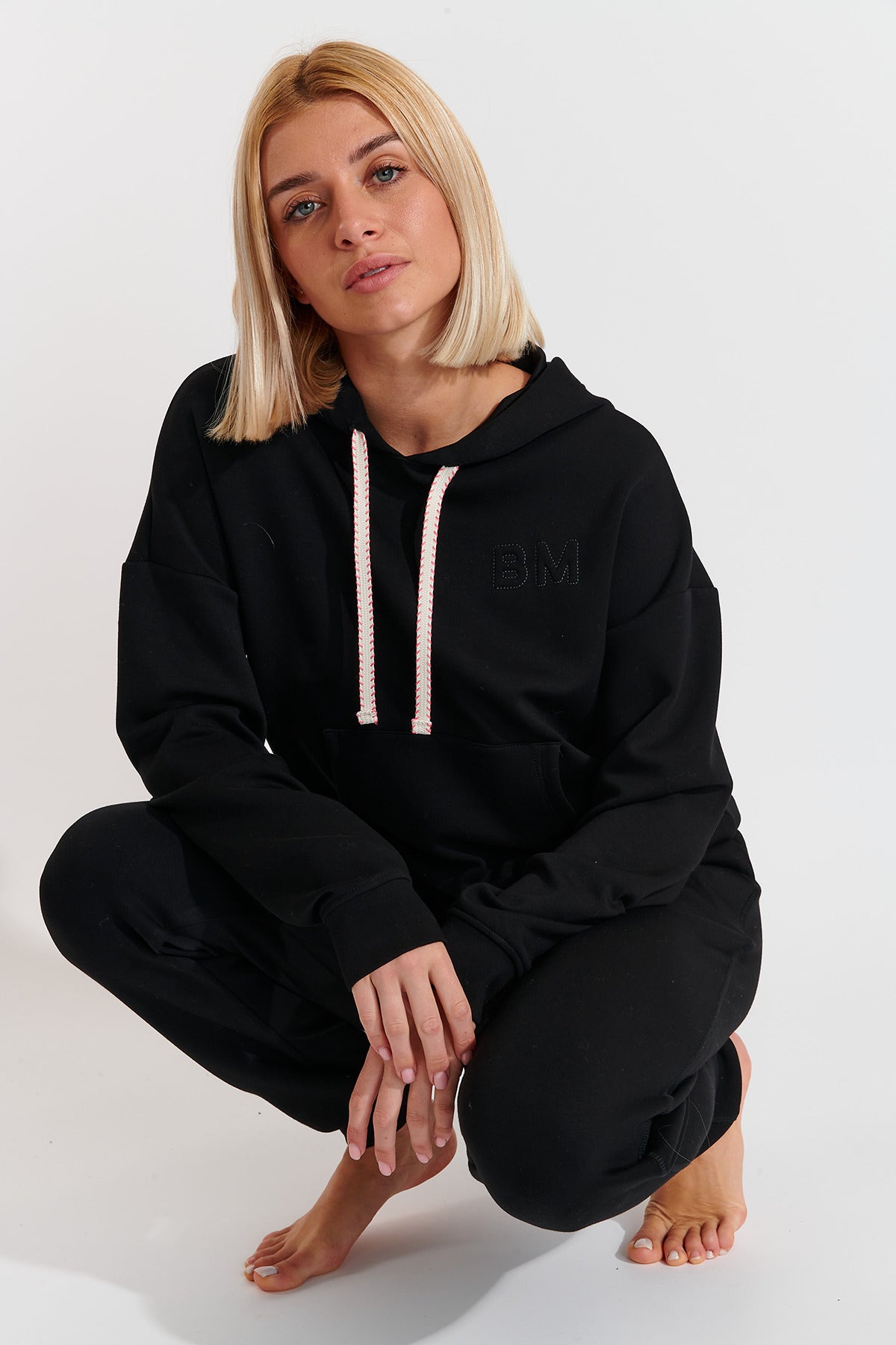 BROOKS-BAYJOY Sweat à capuche en noir Sweat à capuche Banana Moon