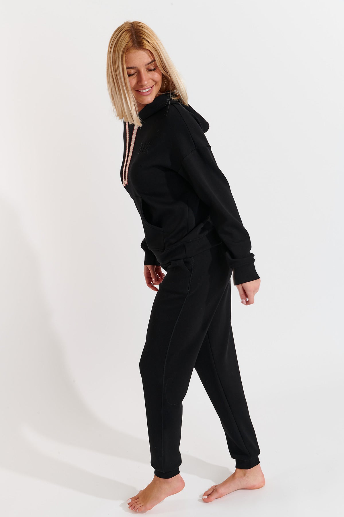 BROOKS-BAYJOY Sweat à capuche en noir Sweat à capuche Banana Moon