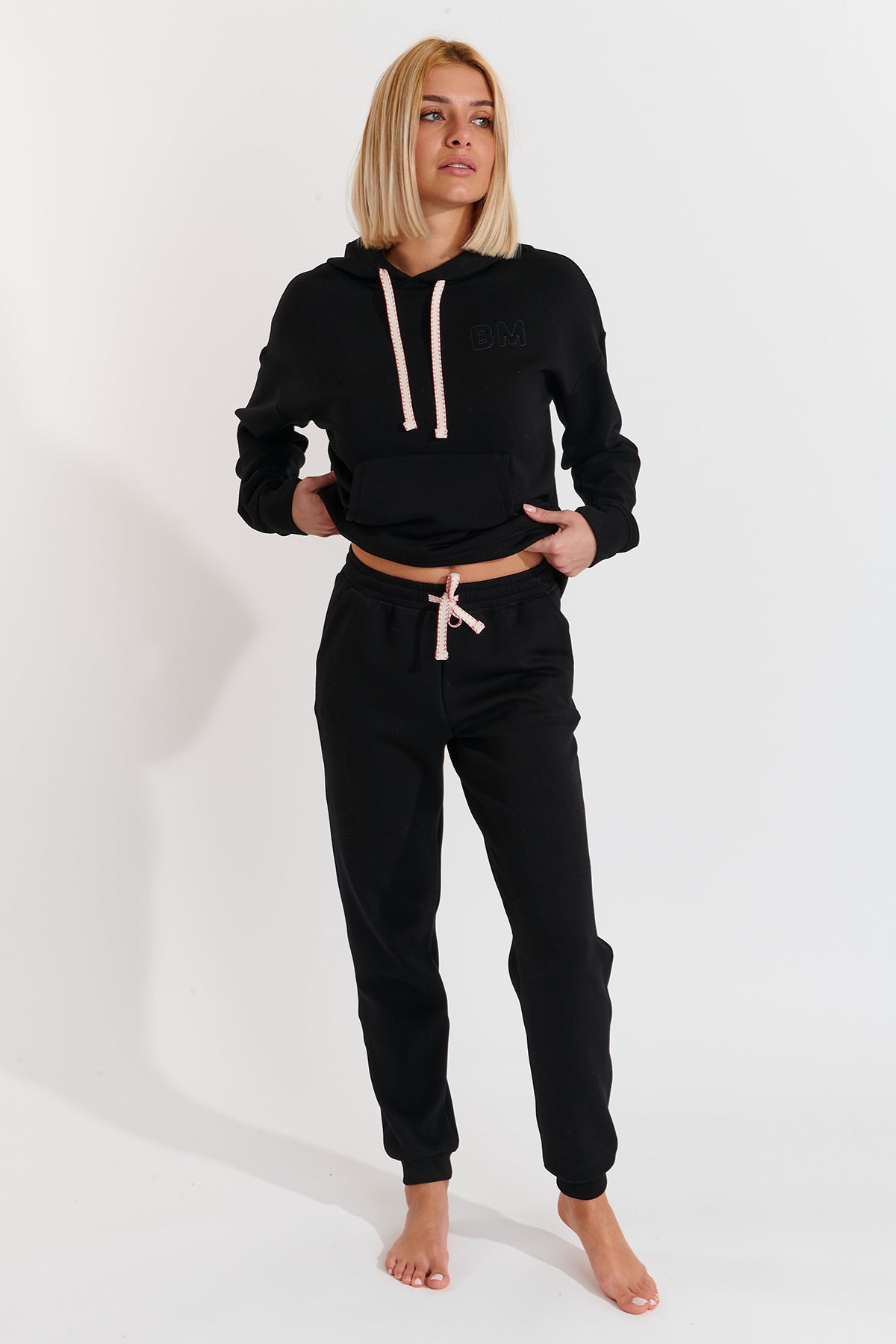 BROOKS-BAYJOY Sweat à capuche en noir Sweat à capuche Banana Moon