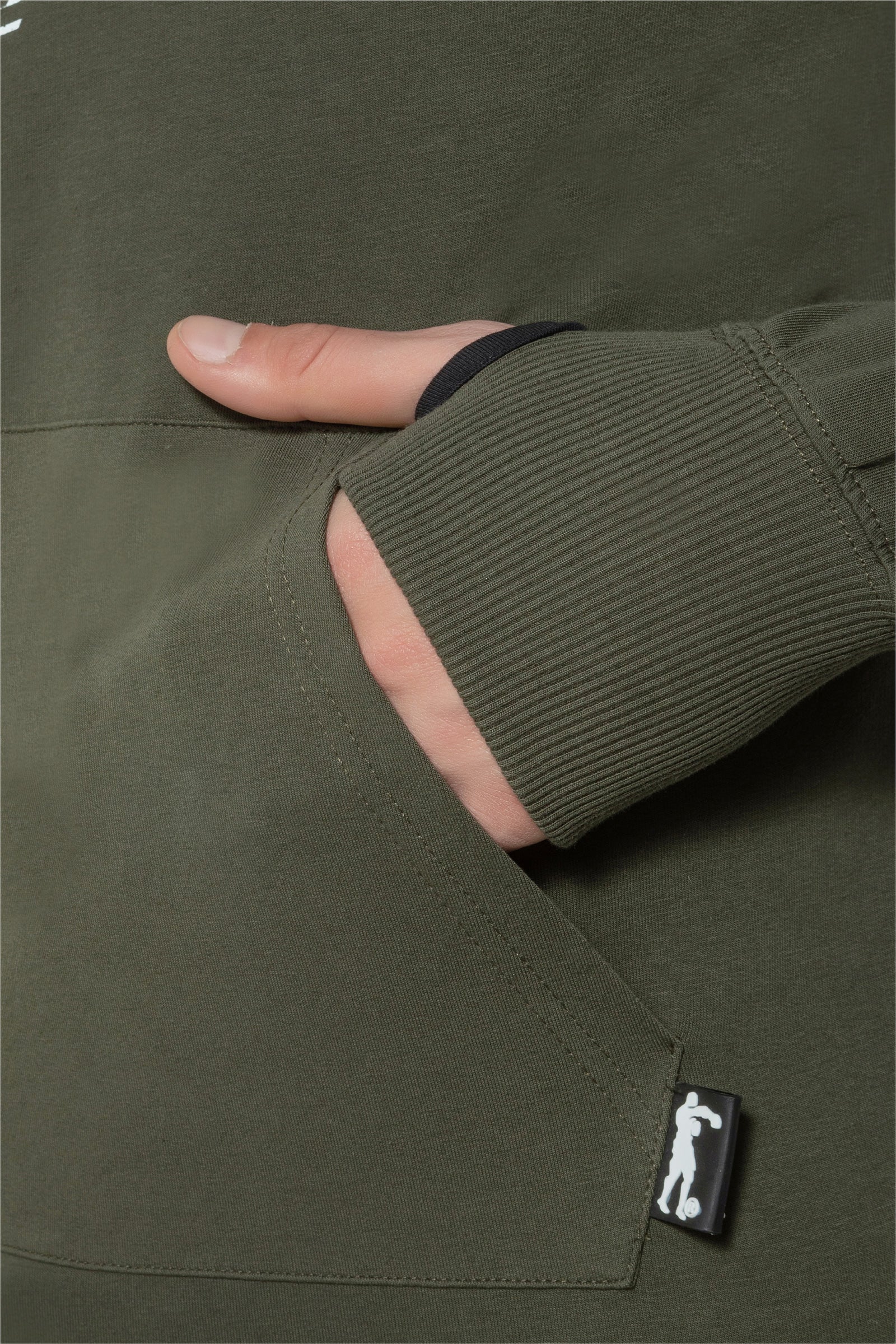 Sweat à capuche avec ouverture du pouce à l'armée Boxeur des Rues
