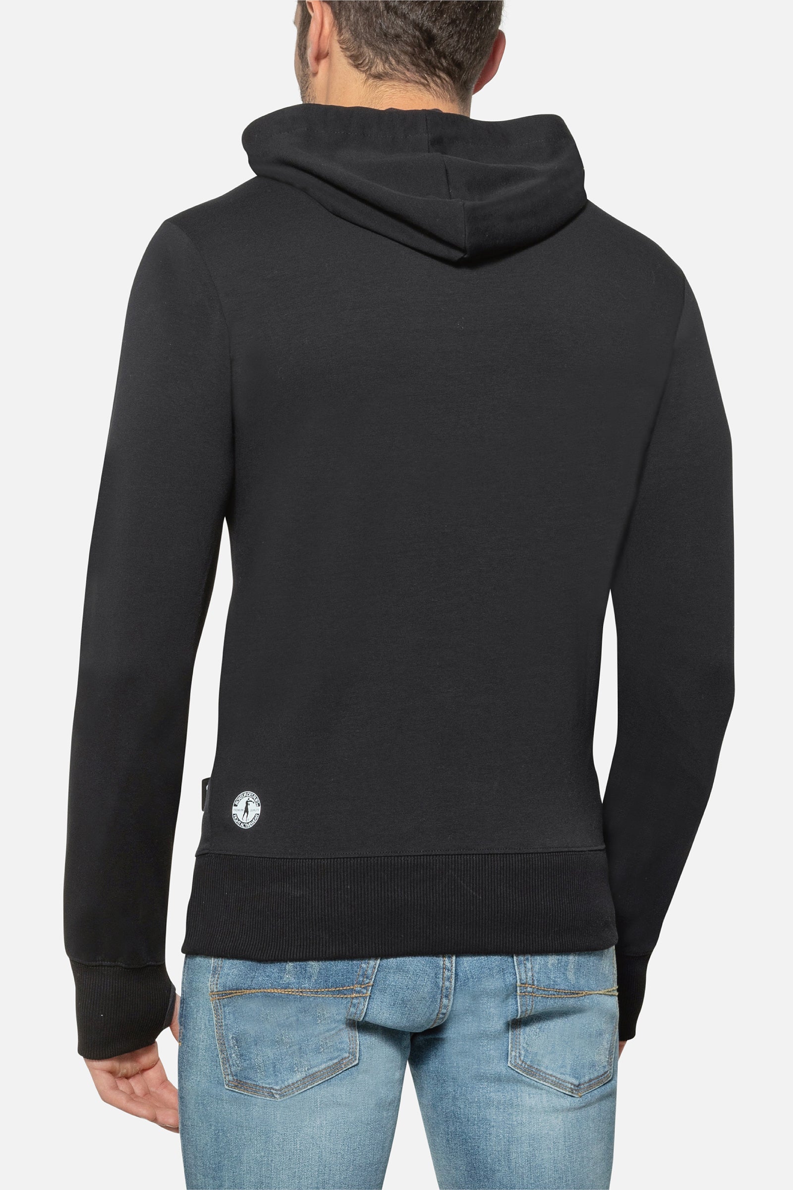 Sweat à capuche avec ouverture du pouce en noir Sweat à capuche Boxeur des Rues