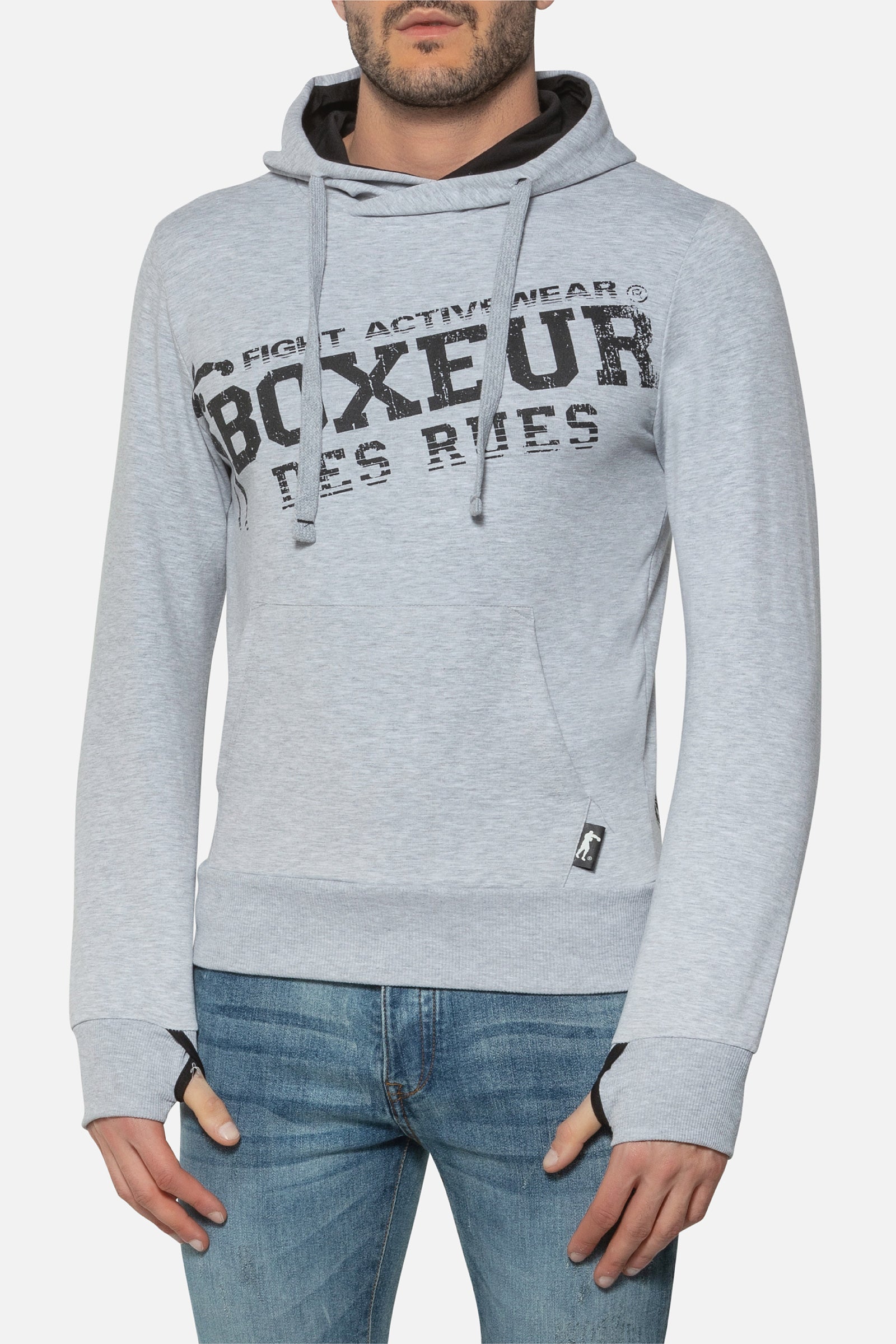 Sweat à capuche avec ouverture du pouce dans Greymel Sweat à capuche Boxeur des Rues