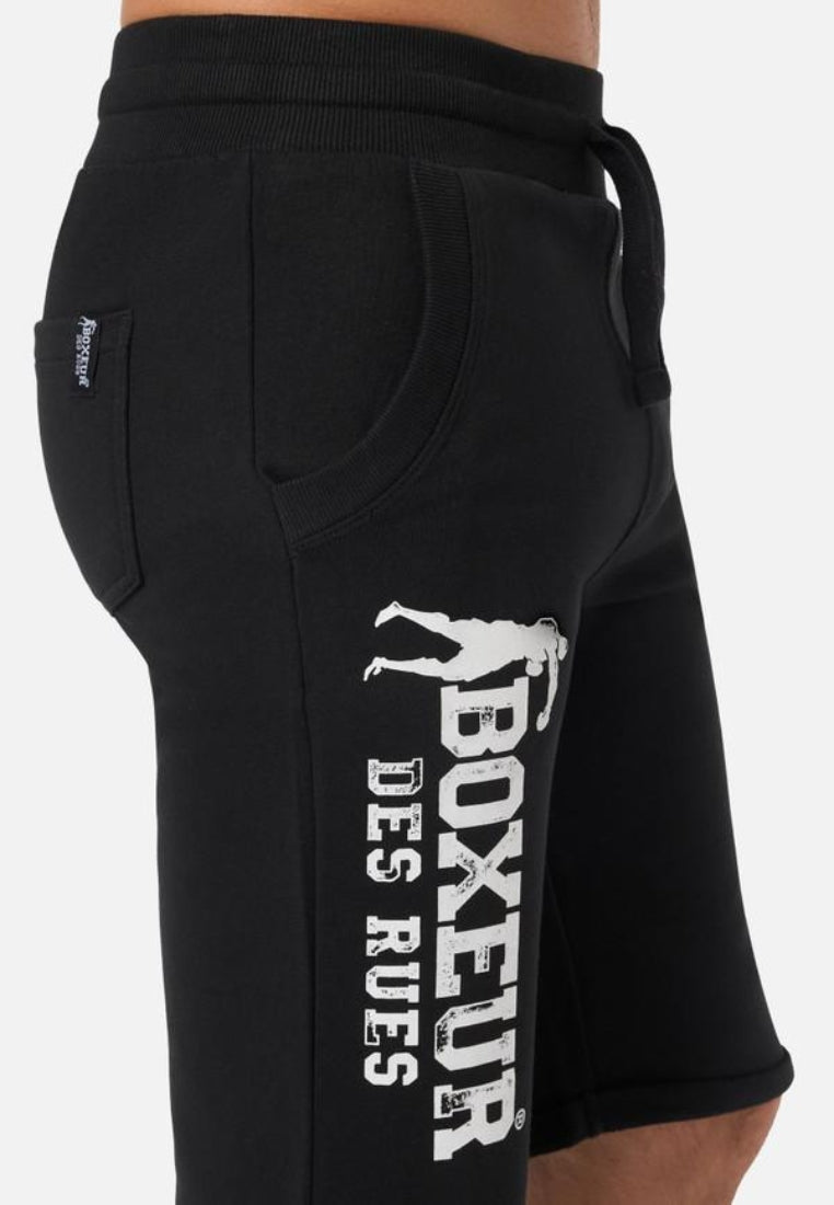 Basic Short Sweatpants en noir-blanc Short Boxeur des Rues