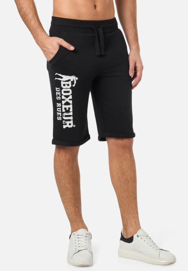 Basic Short Sweatpants en noir-blanc Short Boxeur des Rues