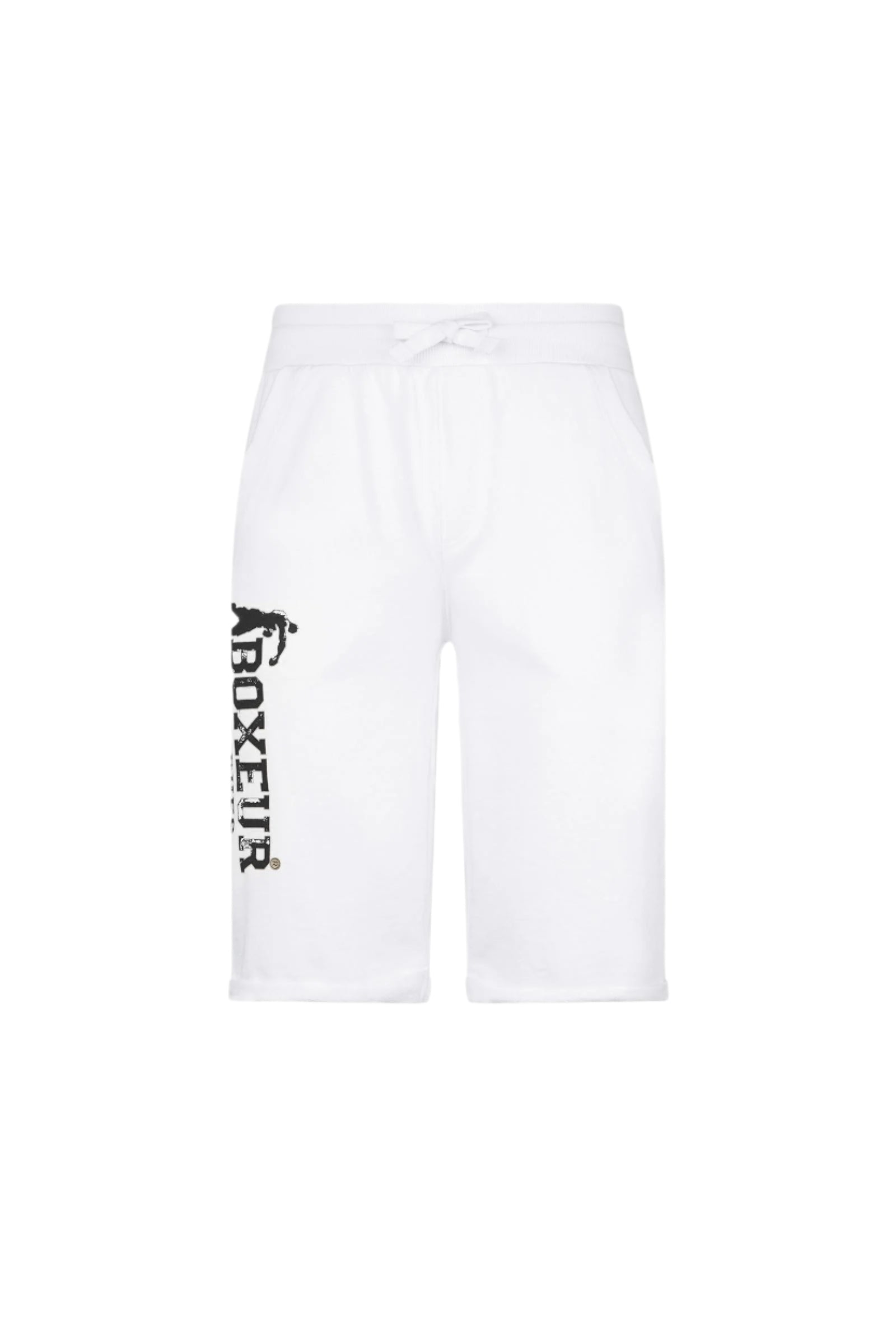 Basic Short Sweatpants en blanc-noir Short Boxeur des Rues