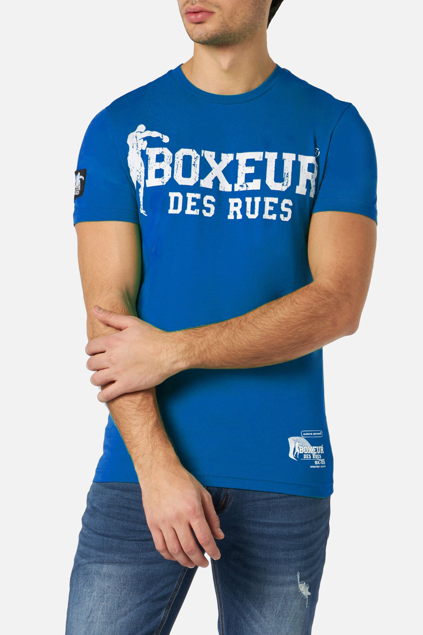 T-shirt Boxeur Street 2 en bleu cobalt T-shirts Boxeur des Rues