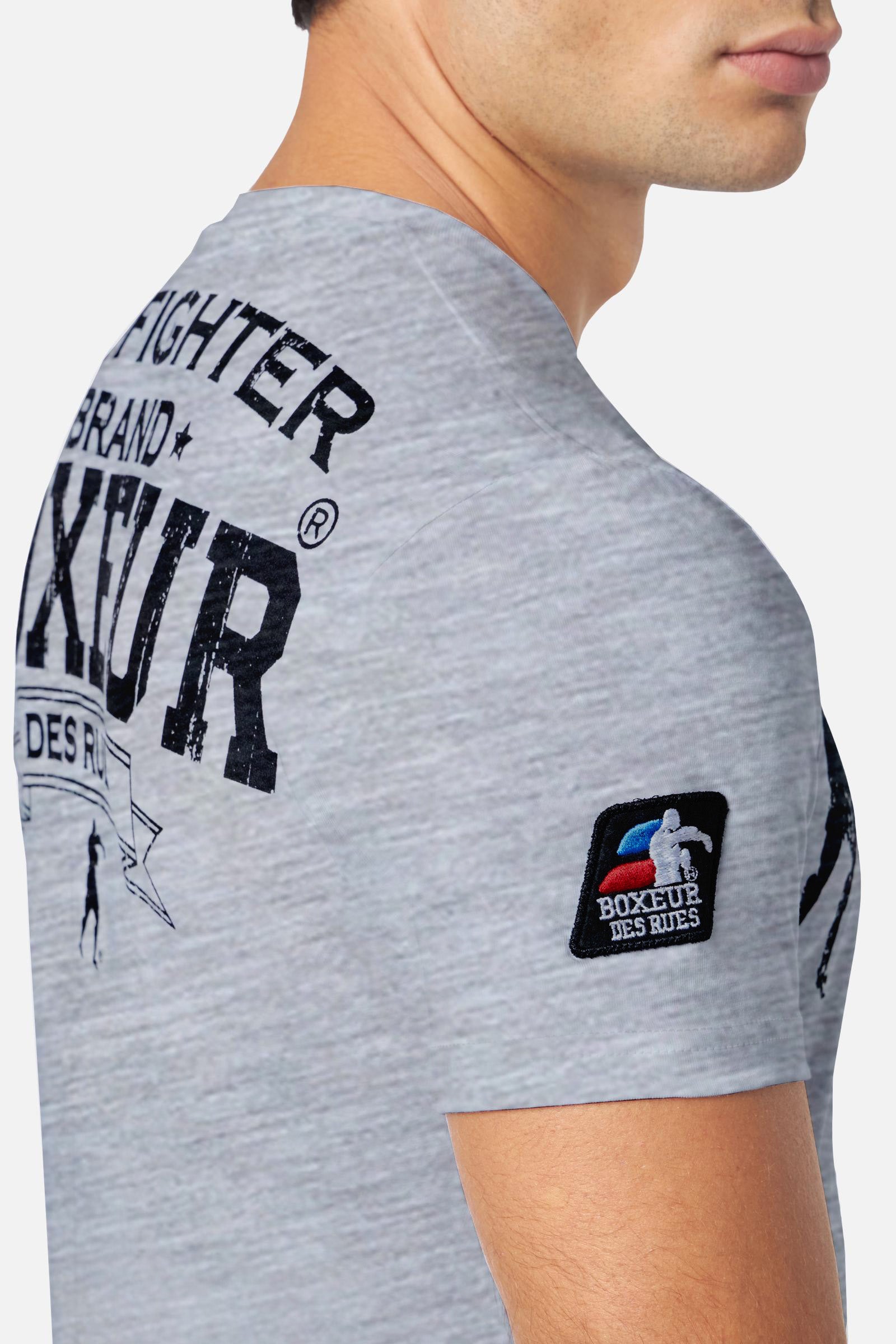 T-shirt Boxeur Street 2 en Grey Mel T-shirts Boxeur des Rues