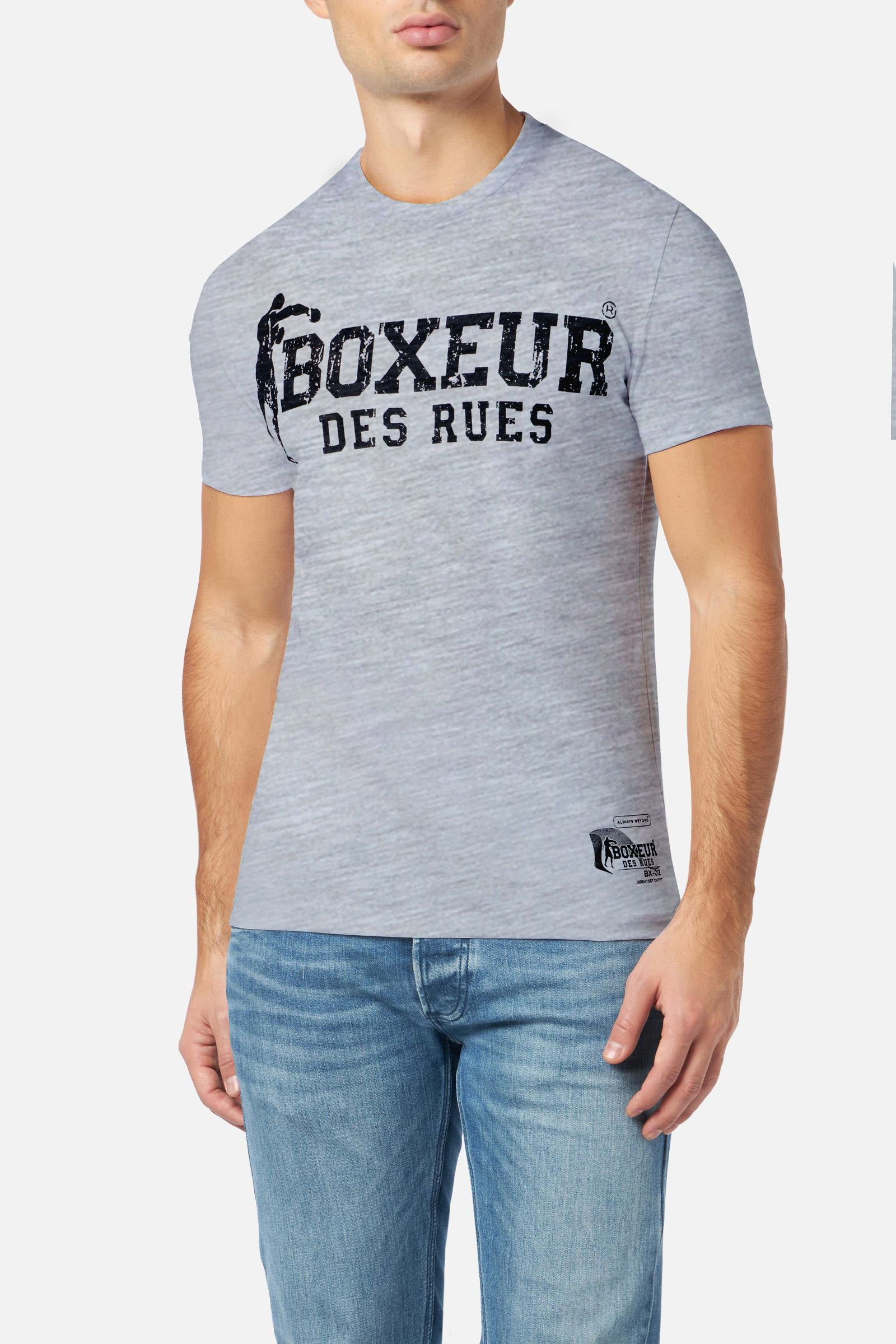 T-shirt Boxeur Street 2 en Grey Mel T-shirts Boxeur des Rues