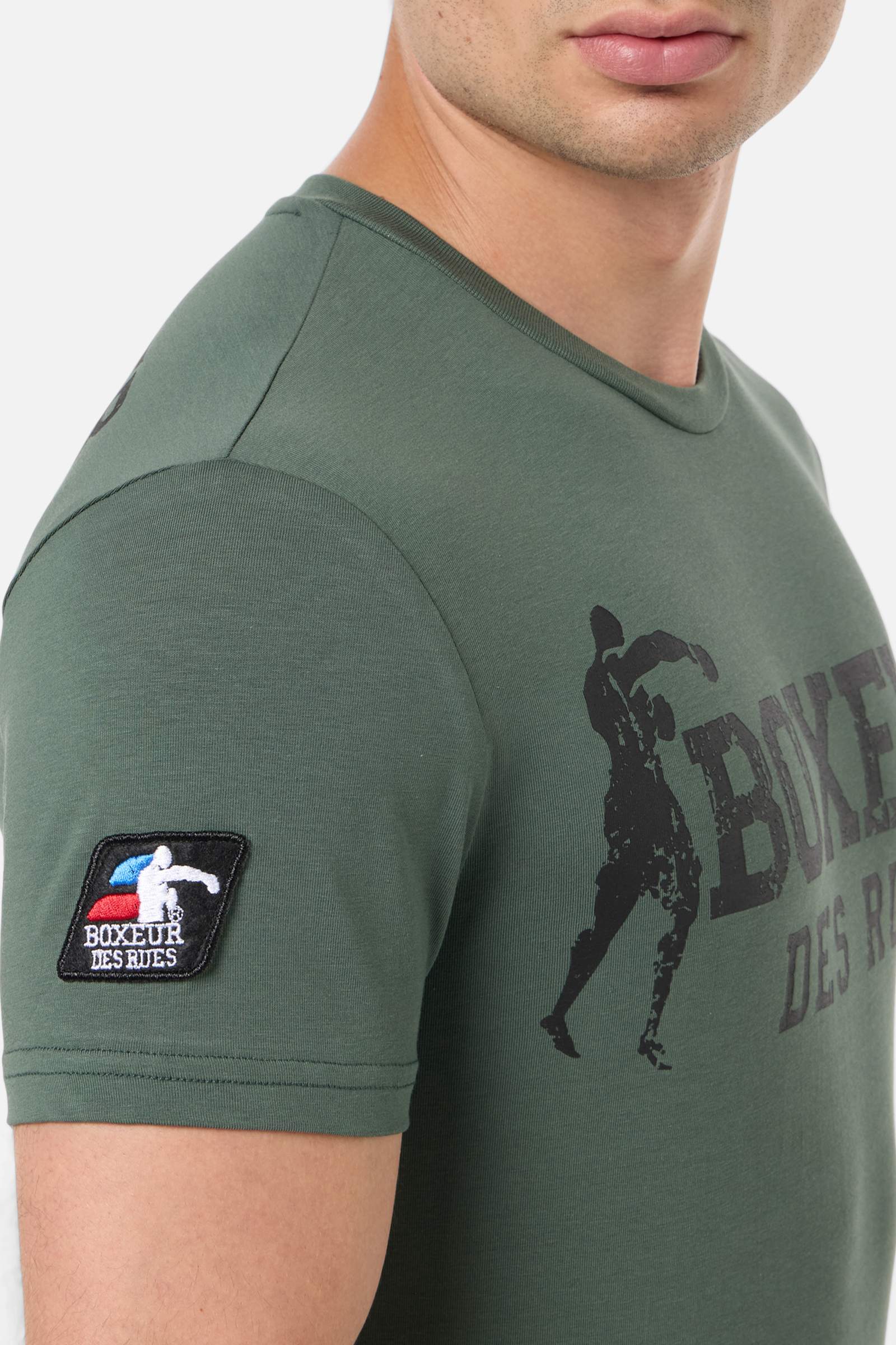 T-shirt Boxeur Street 2 en Sage T-shirts Boxeur des Rues