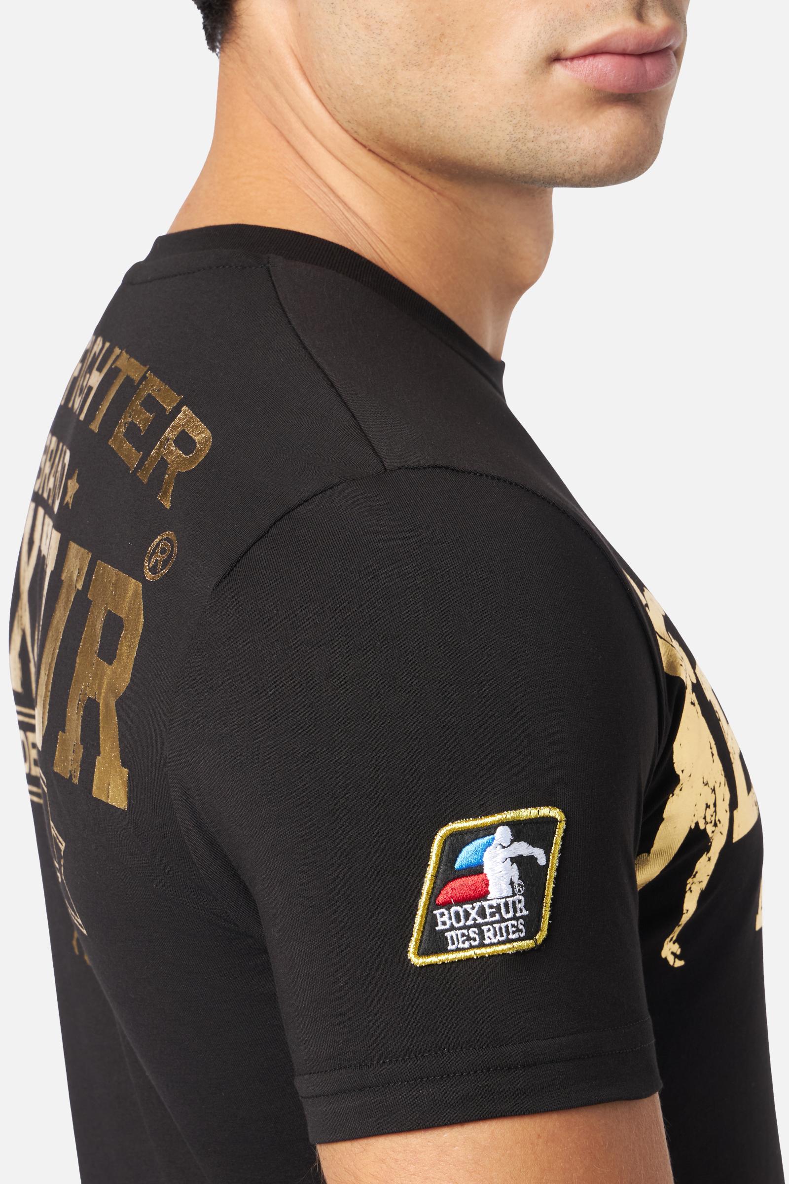 T-Shirt Boxeur Street 2 en noir et or T-Shirts Boxeur des Rues