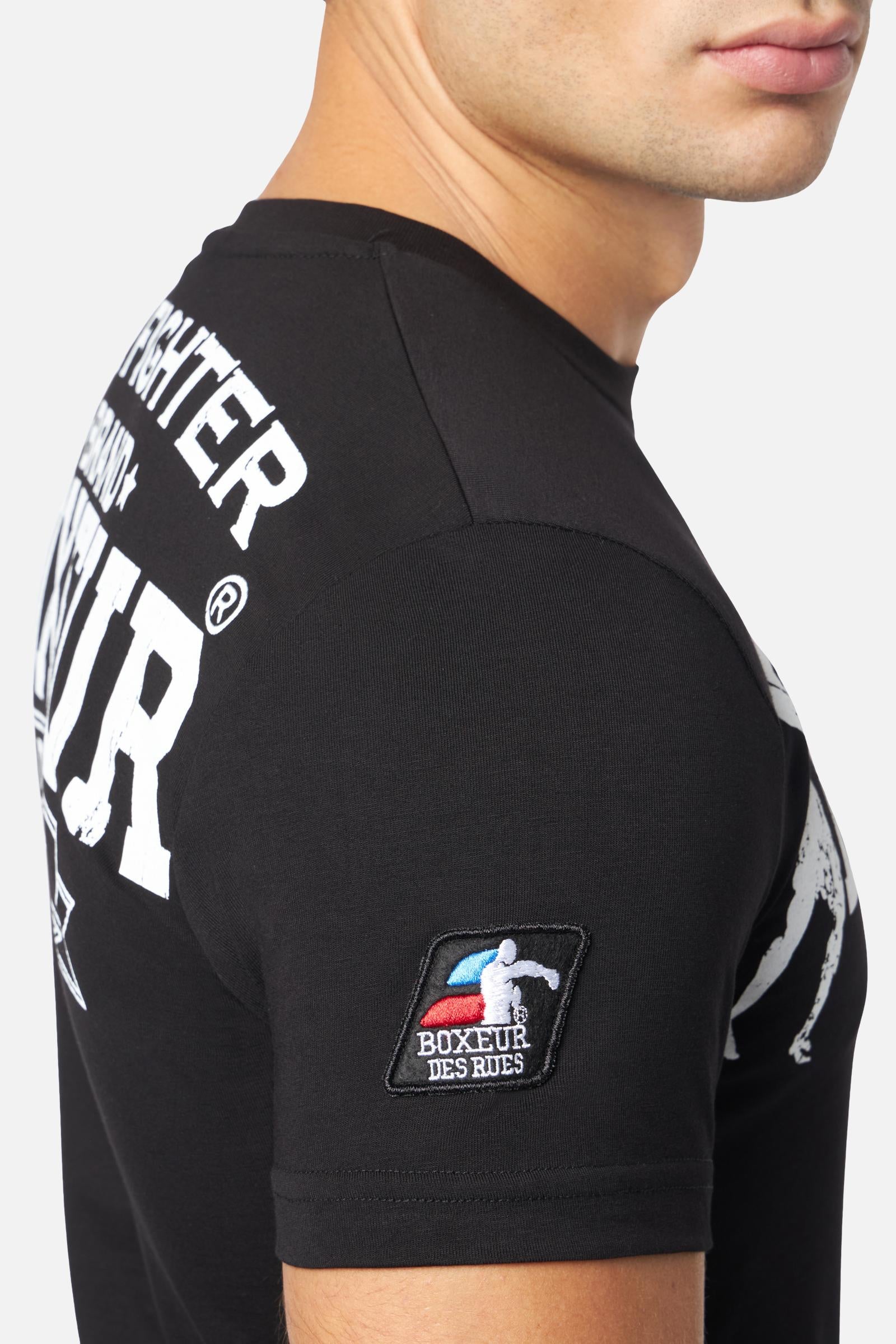 T-Shirt Boxeur Street 2 en noir-blanc T-Shirts Boxeur des Rues