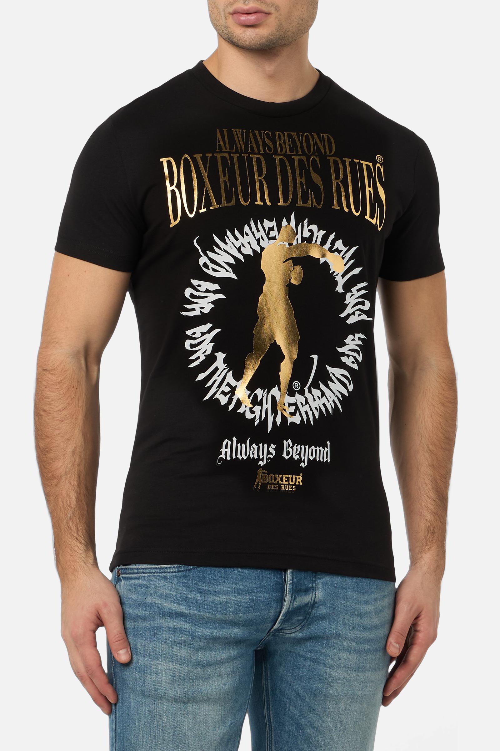 T-shirt graphique en noir et or T-shirts Boxeur des Rues