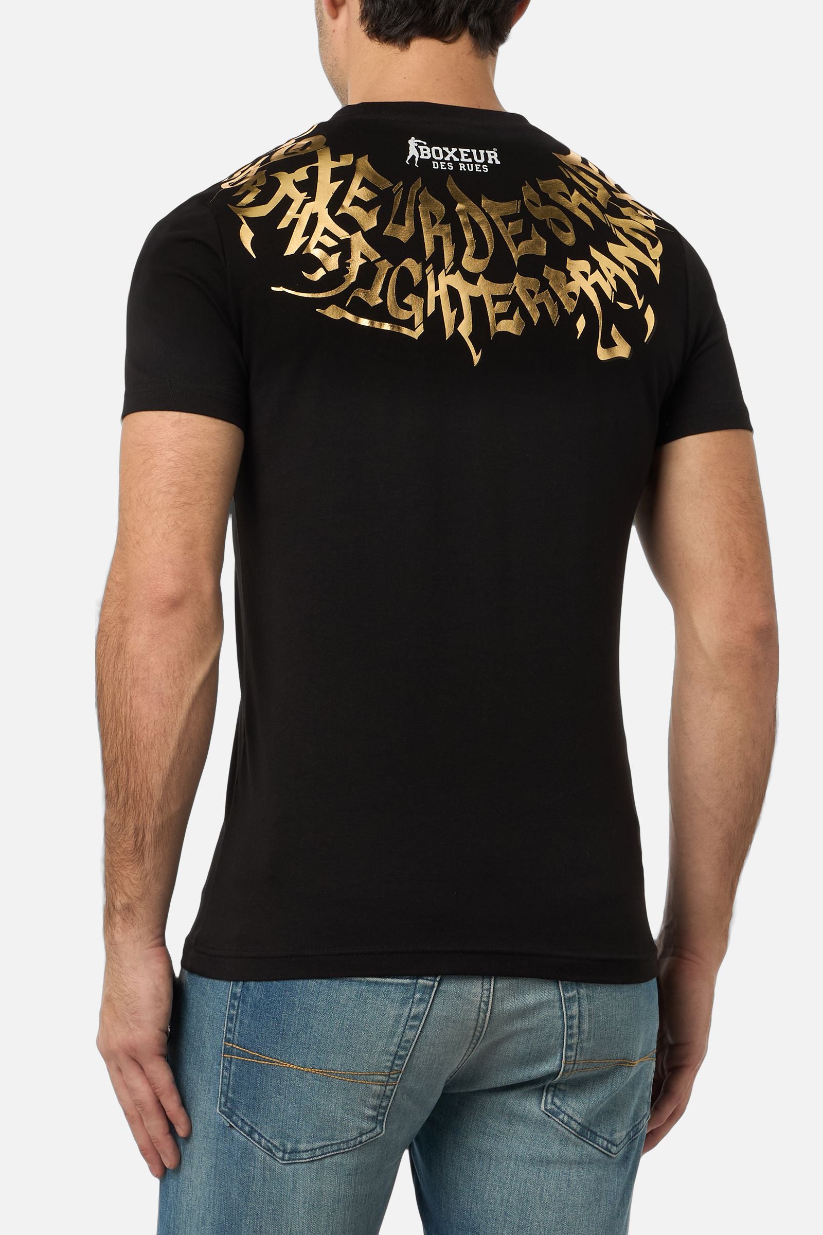 T-shirt graphique en noir et or T-shirts Boxeur des Rues
