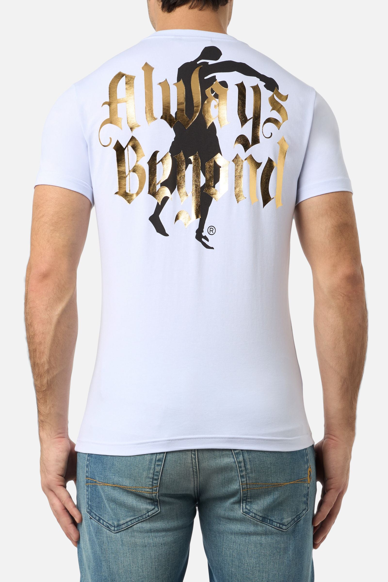 T-shirt graphique en blanc et or T-shirts Boxeur des Rues