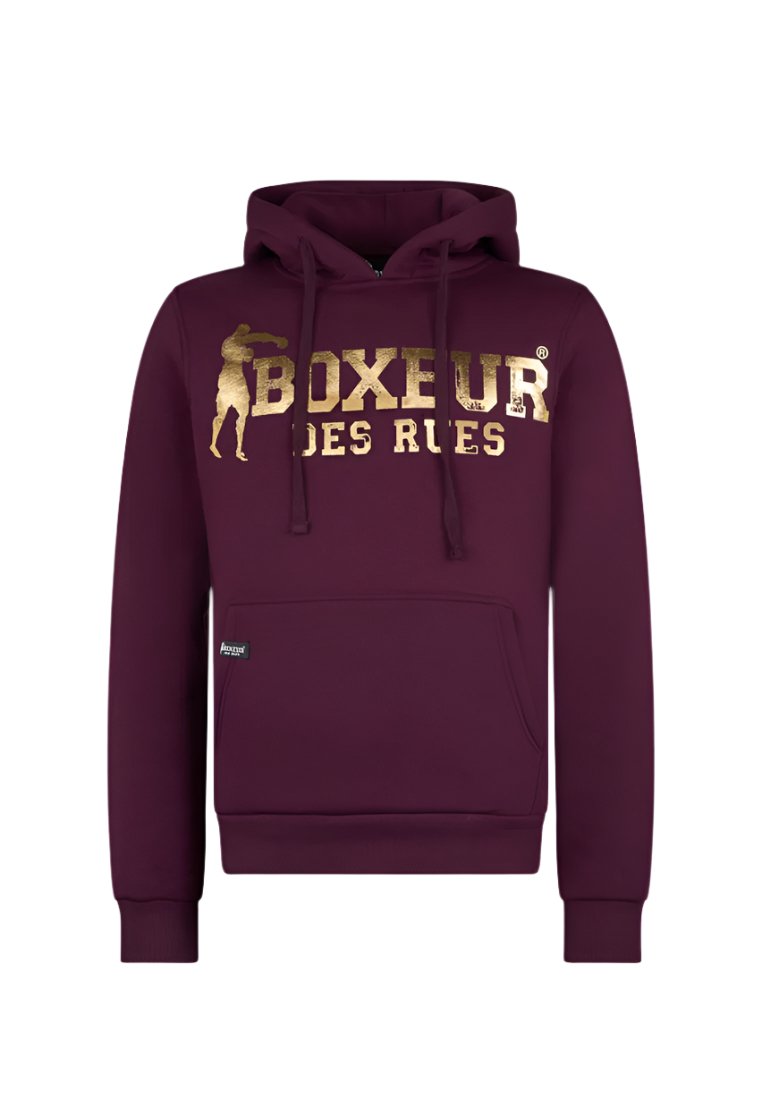 Sweatshirt à capuche en vin Boxeur des Rues