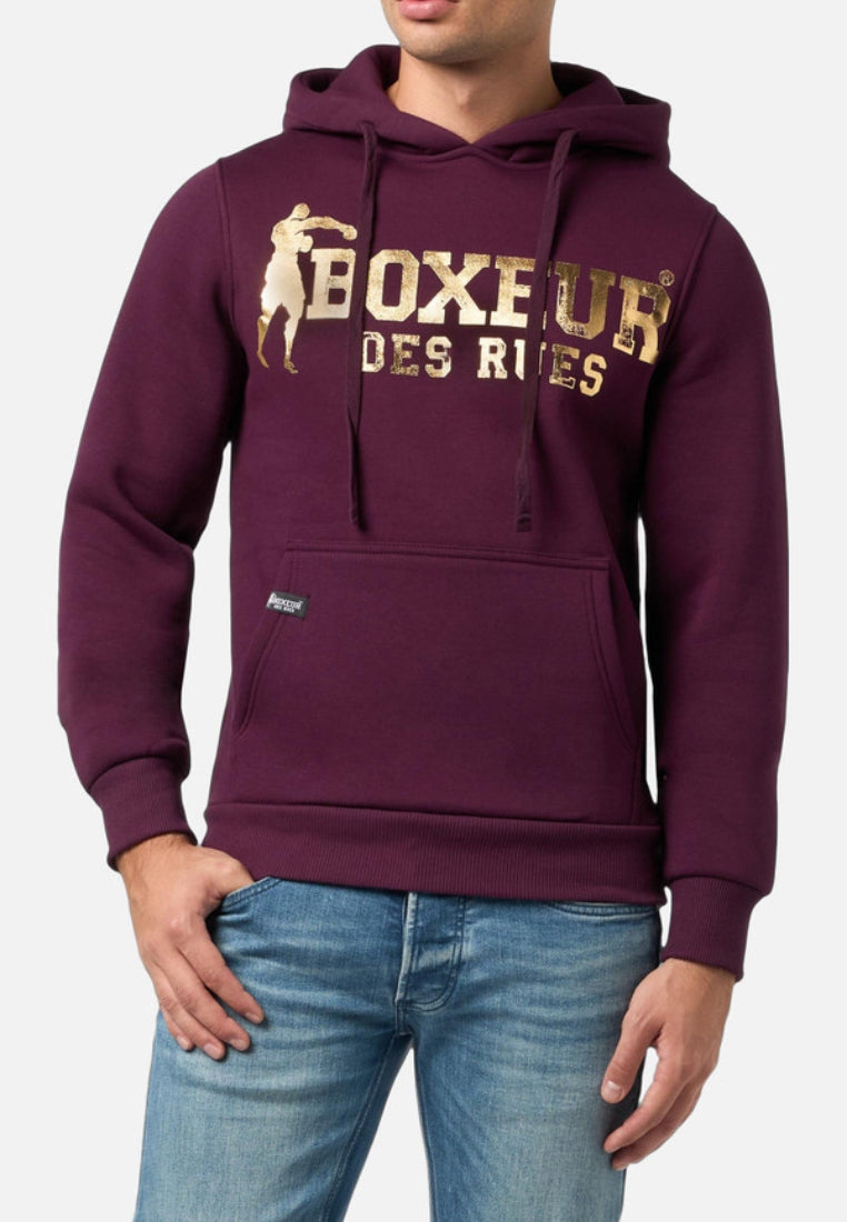 Sweatshirt à capuche en vin Boxeur des Rues