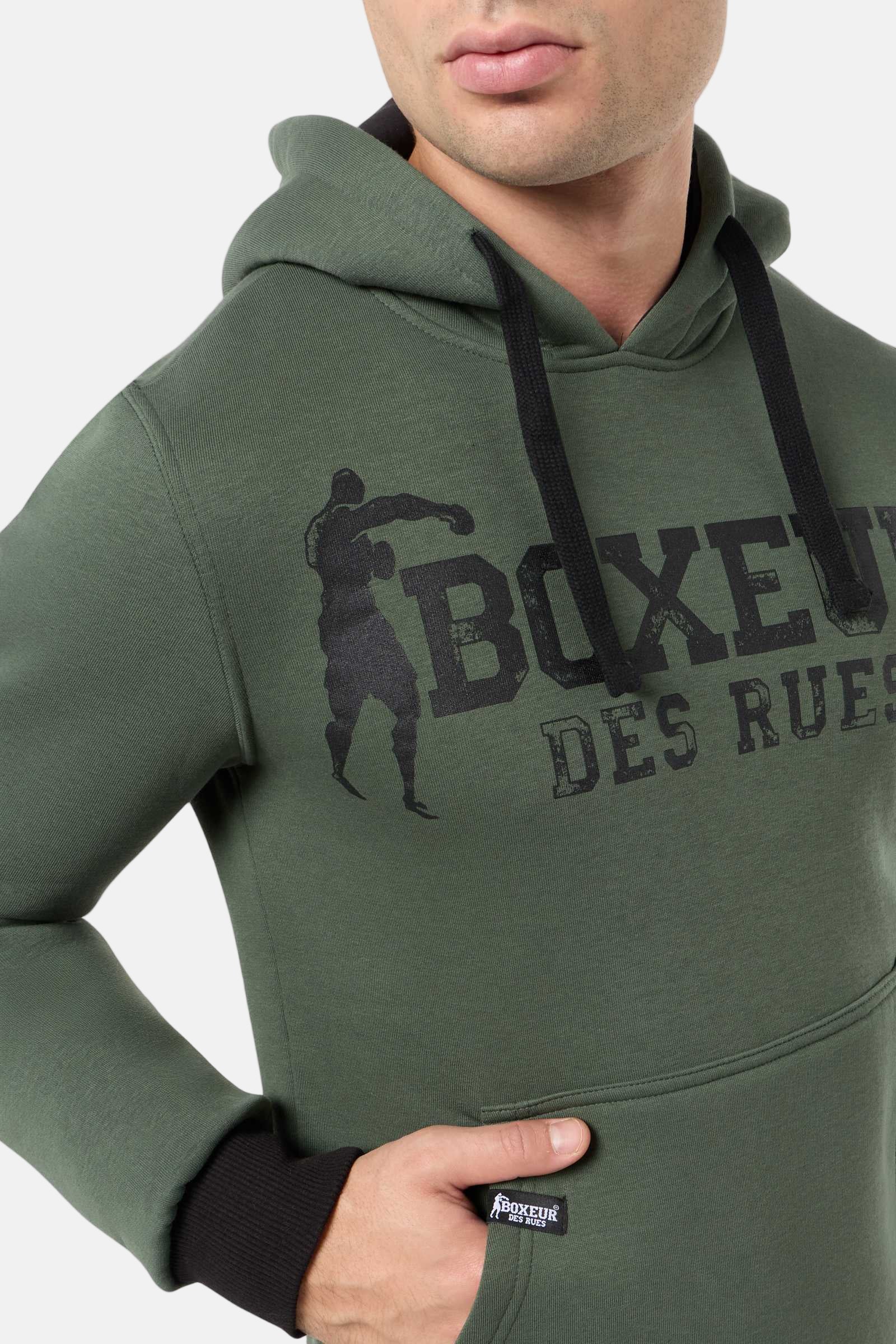 Sweat à capuche en Sage