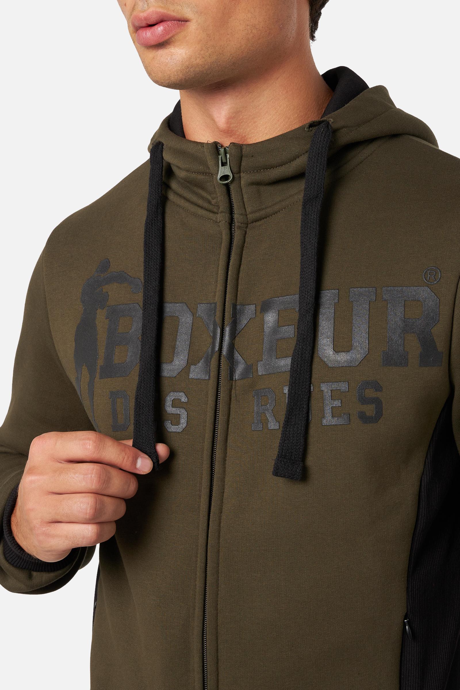 Sweat à capuche avec fermeture éclair dans Vestes militaires Boxeur des Rues