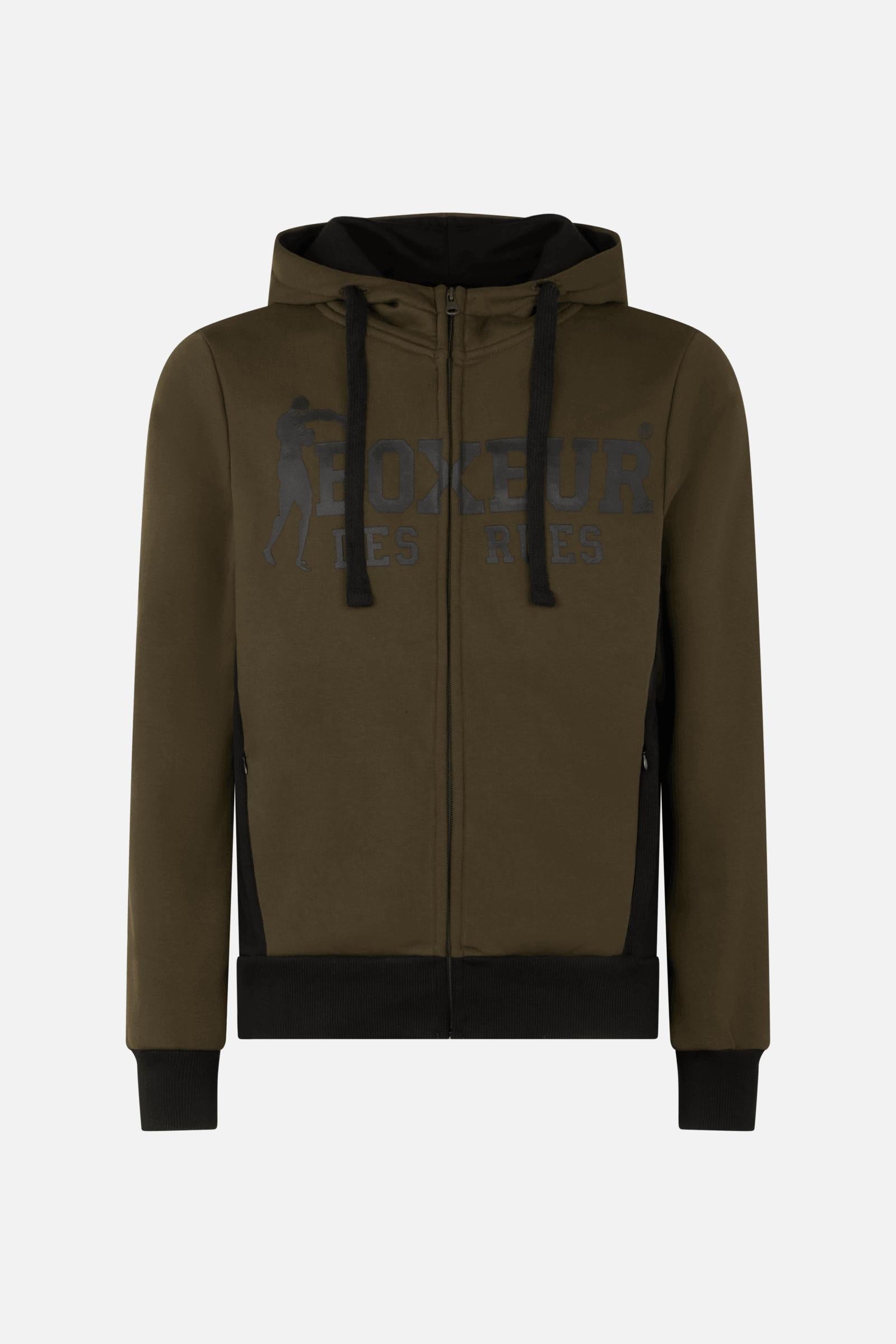 Sweat à capuche avec fermeture éclair dans Vestes militaires Boxeur des Rues
